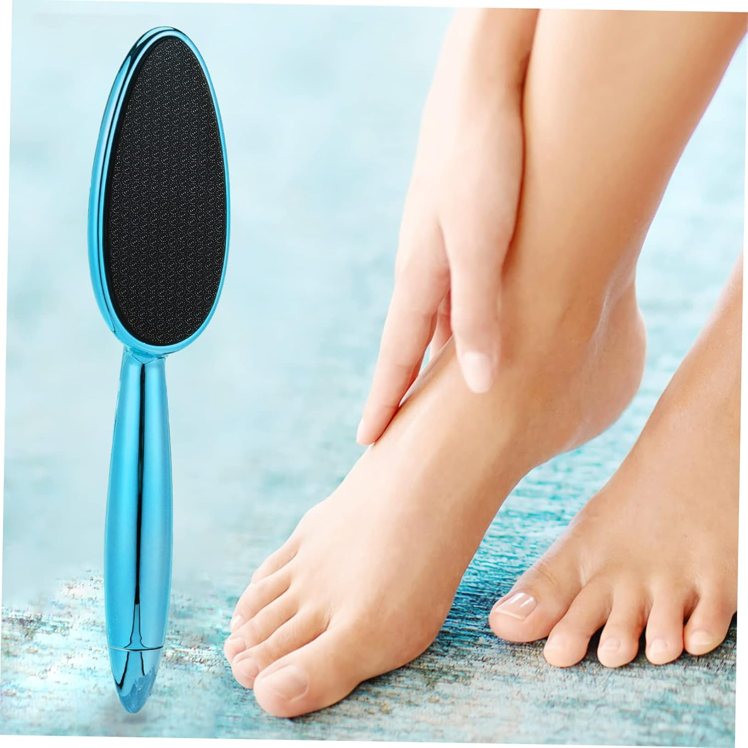Healvian Nano Glass Callus Remover Foot File Peacock Blue Pedicure Tool for Hard Skin Removal Portable Foot Rubbing Tool
