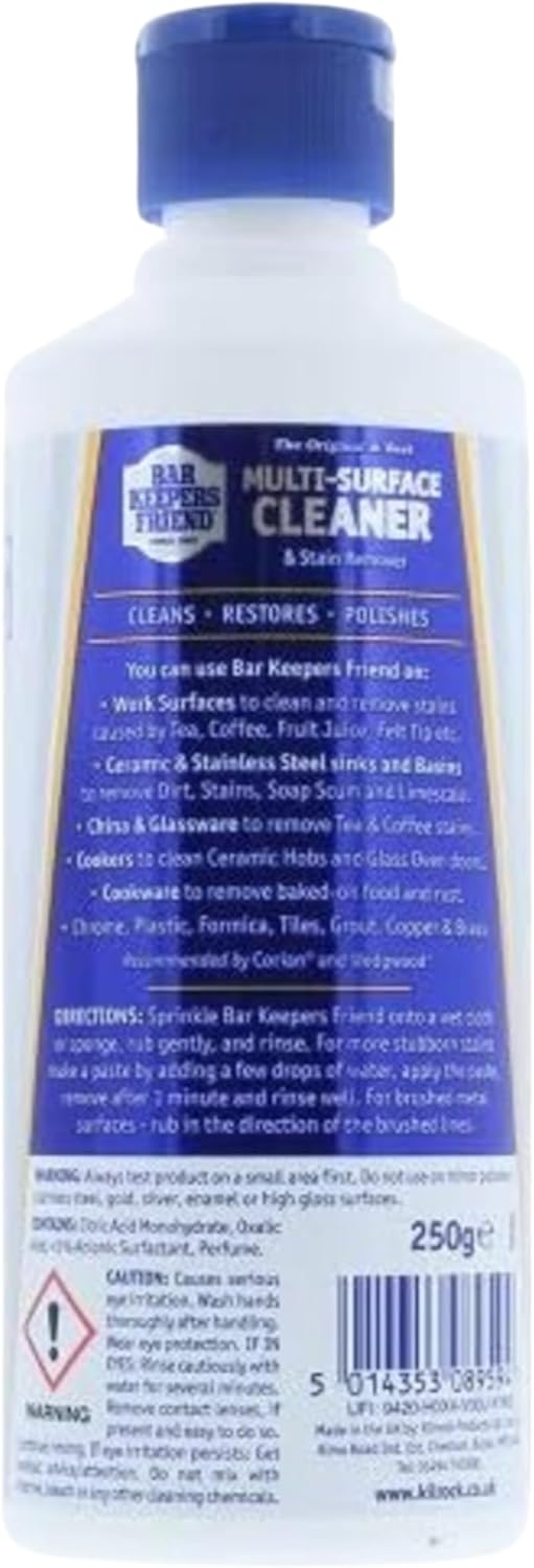 Bar Keepers Friend Multi Surface Household Cleaner & Stain Remover Powder 250G image number 3