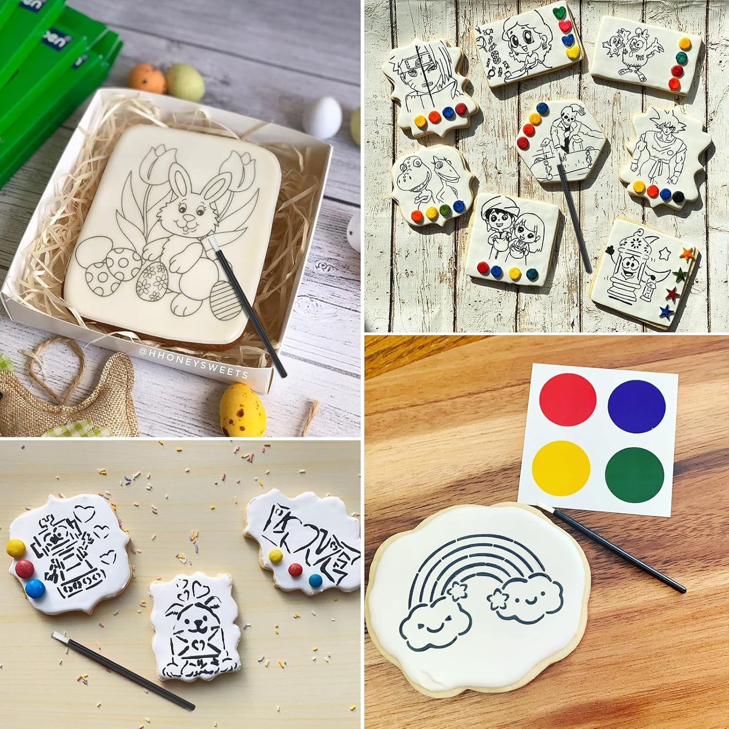 GCQQ 50PCS Disposable Lip Brushes, Black Lipstick Applicator, Lip Wands Makeup Beauty Tool Kits PYO Cookie Paint Brush (Black)