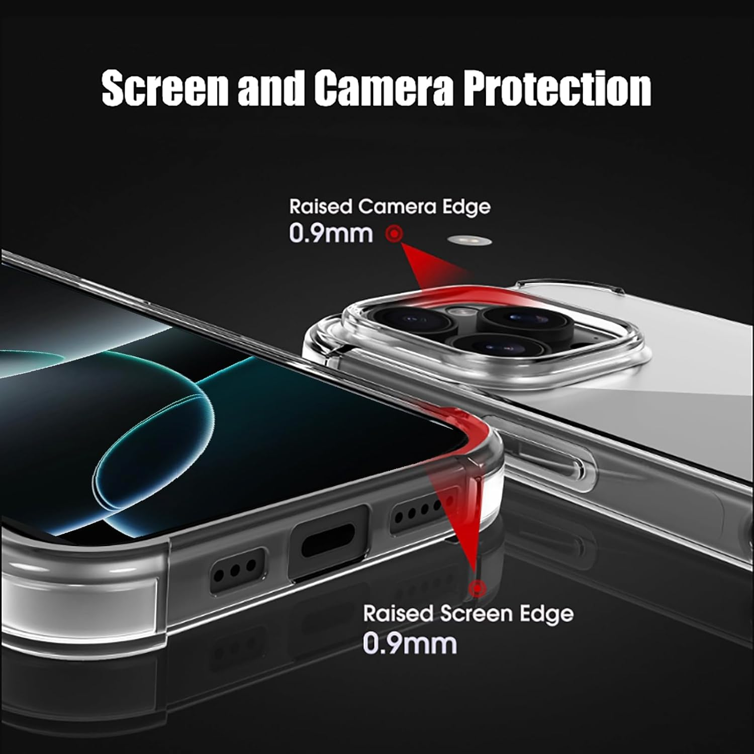 For Iphone 13 Pro Max Case Clear [Shockpoof][Military Grade Protection] Reinforced Corners Slim Fit Soft Flexible TPU Bumper Phone Case for Iphone 13 Pro Max-6.7In,Crystal Clear image number 6