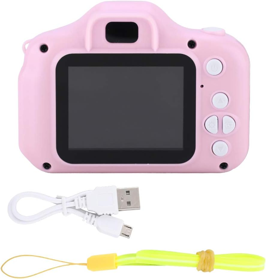 Digital Camera, One-Button Digital Gift 1080P Color Display Kid Camcorder Mini for Photo Taking(Pink) image number 2