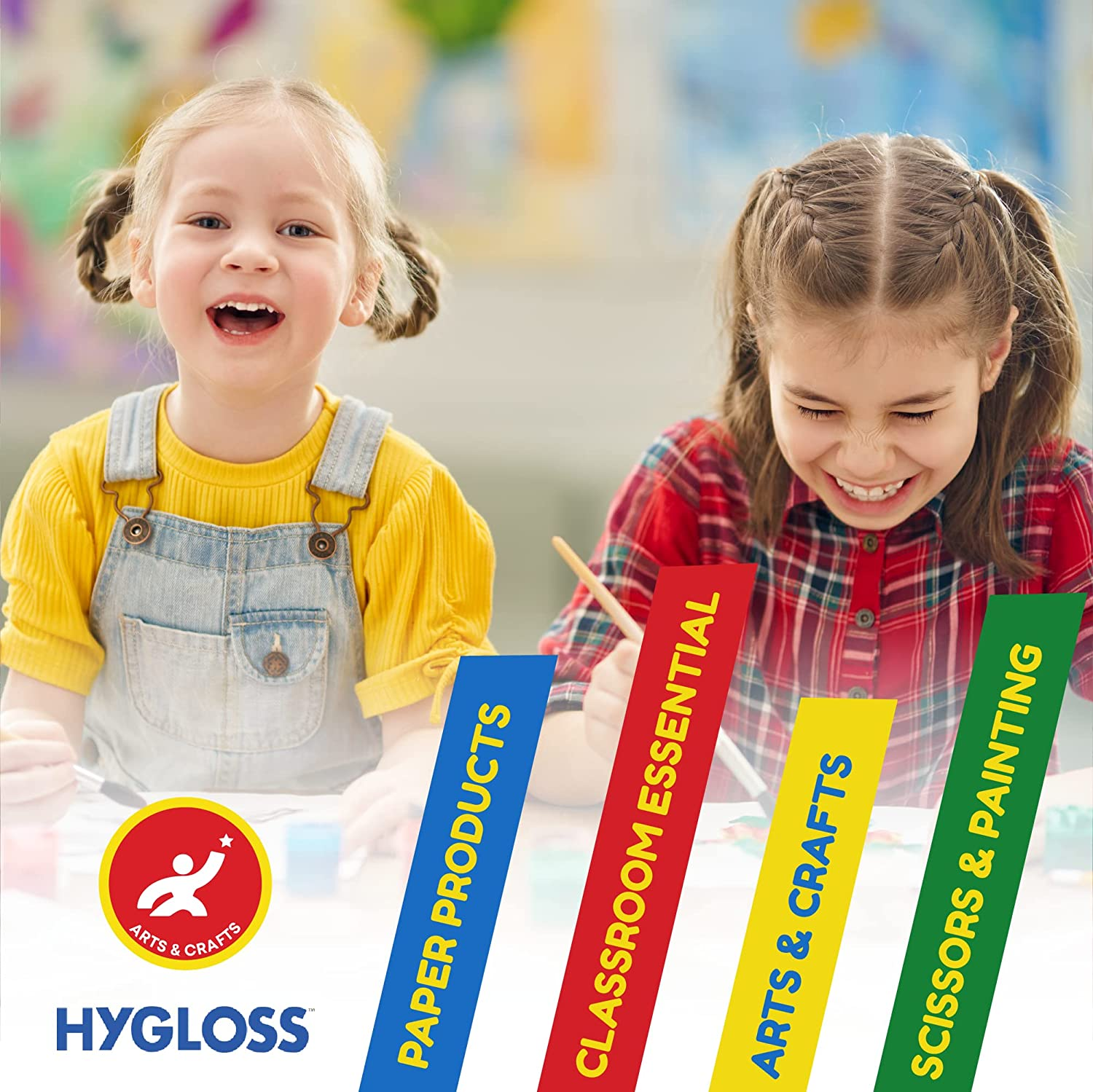 Hygloss Products Bleeding Tissue Paper Squares 2-Inch, 20 Assorted Colors for Arts & Crafts, DIY Projects, Scrapbooking, Greeting Cards, 480 Squares image number 1