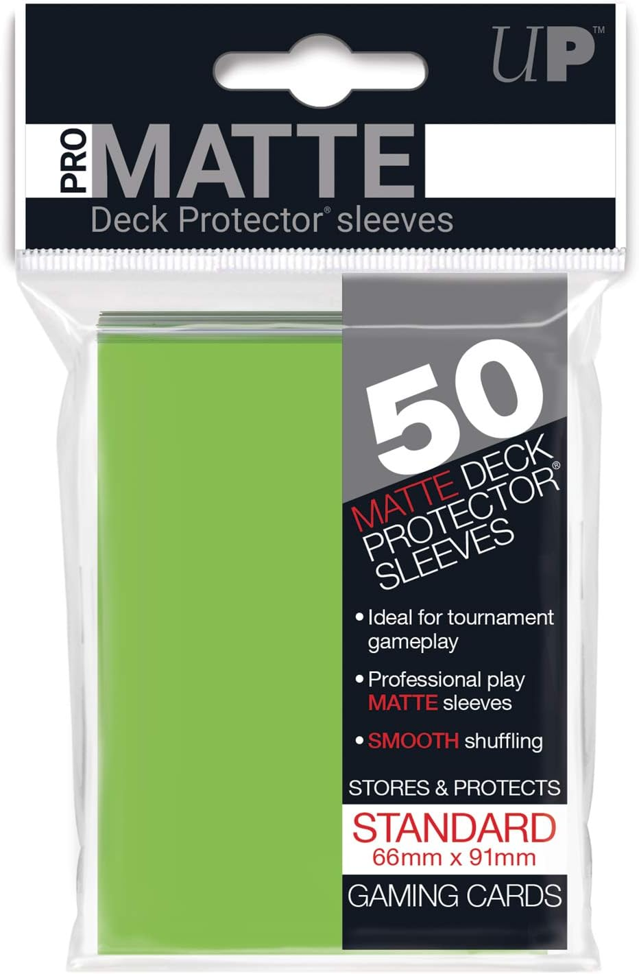 Ultra Pro Pro-Gloss Standard Deck Protector Sleeves, Lime Green (Pack of 50) image number 1