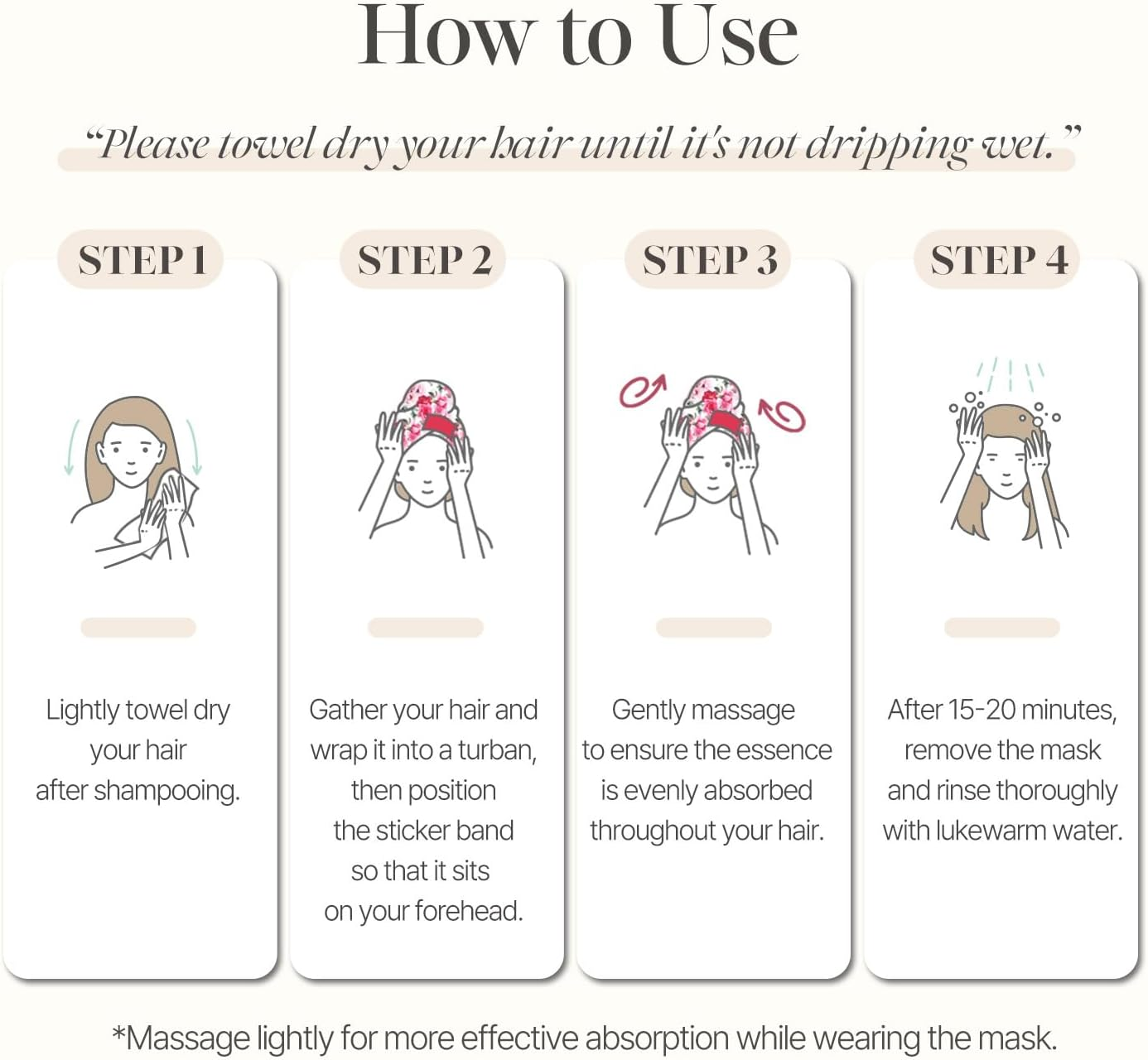 Rose Petal Satin Hair Mask - Intensive Nourishing & Repairing Cap Mask for Silky, Moisturizing Hair, Strengthens Scalp, Rose Essence Treatment (5Ea) image number 1