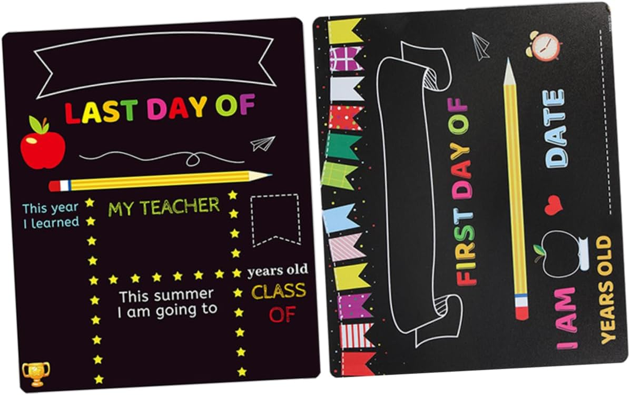 UTHCLO Kindergarten Chalkboard Sign Multi-Functional School Board for Children image number 5