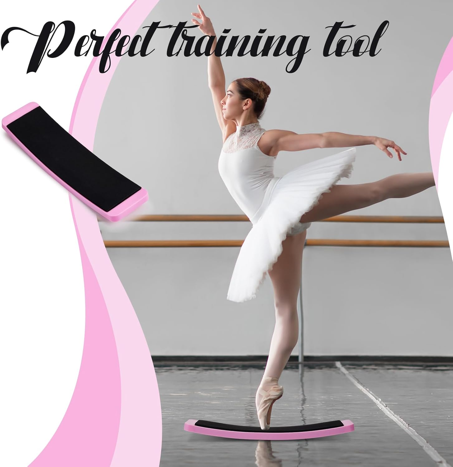 Motionchic 2 Pcs Portable Turning Board Figure Ice Skating Spinner for Ballet Dancers Ice Skaters Gymnasts Cheerleaders Training Improving Balance Pirouette Equipment