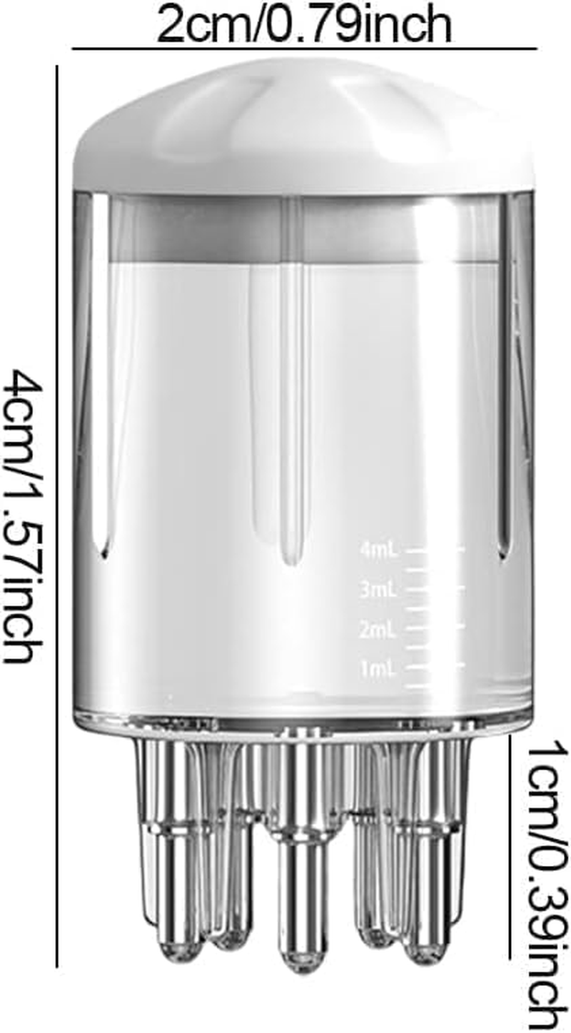 1Pc Scalp Applicator Comb,Hair Growth Care Hair Massager, Portable Hair Oil Applicator Bottle Scalp Massager, Hair Oil Applicator for Scalp Massager and Hair Growth Care (White) image number 6