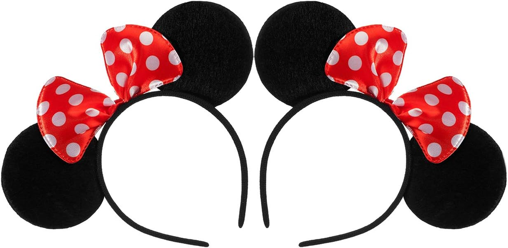 FANYITY Mickey Ears, 2 Pcs Minnie Costume Headbands Hair Band for Christmas Party image number 2