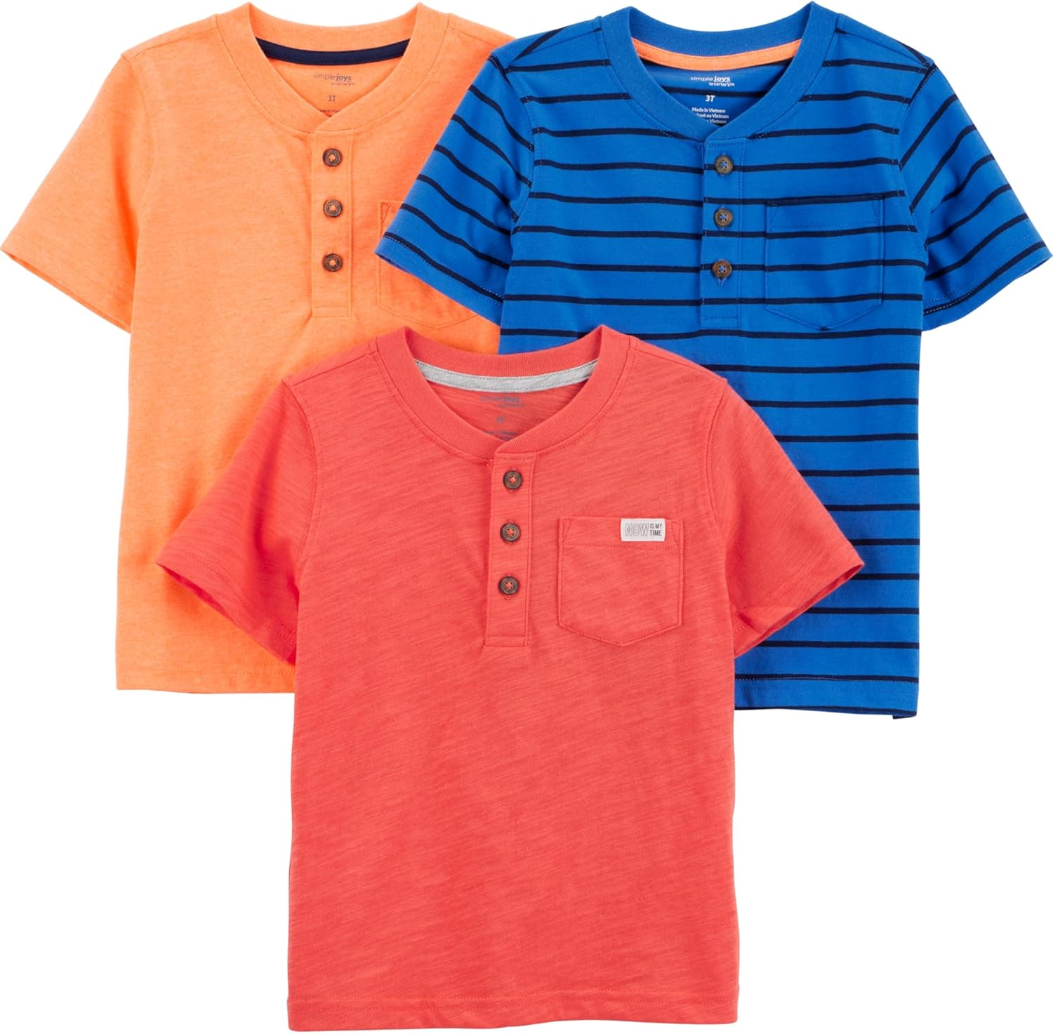 Simple Joys by Carter'S Baby Boys' 3-Pack Short-Sleeve Tee Shirts image number 3