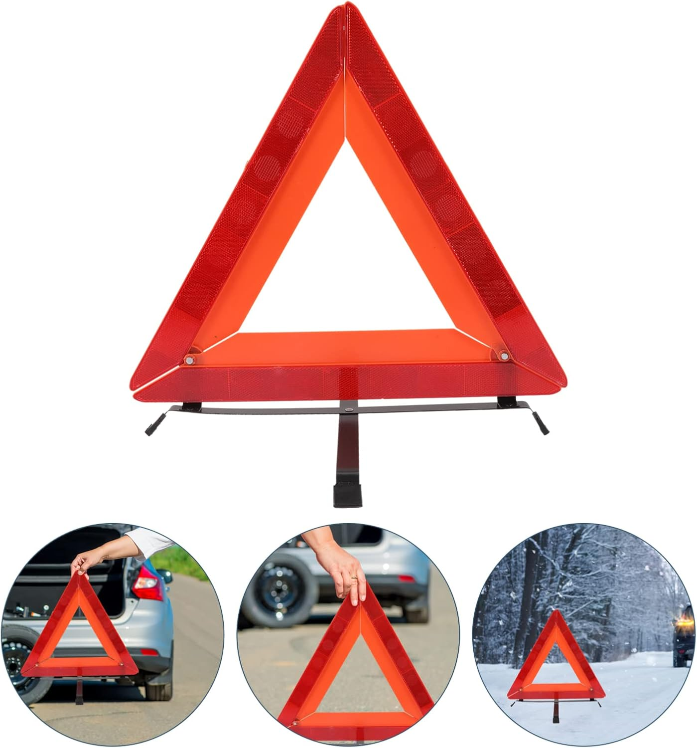 Road Safety Reflective Triangle Warning Triangle Roadside Safety for Vehicles image number 6