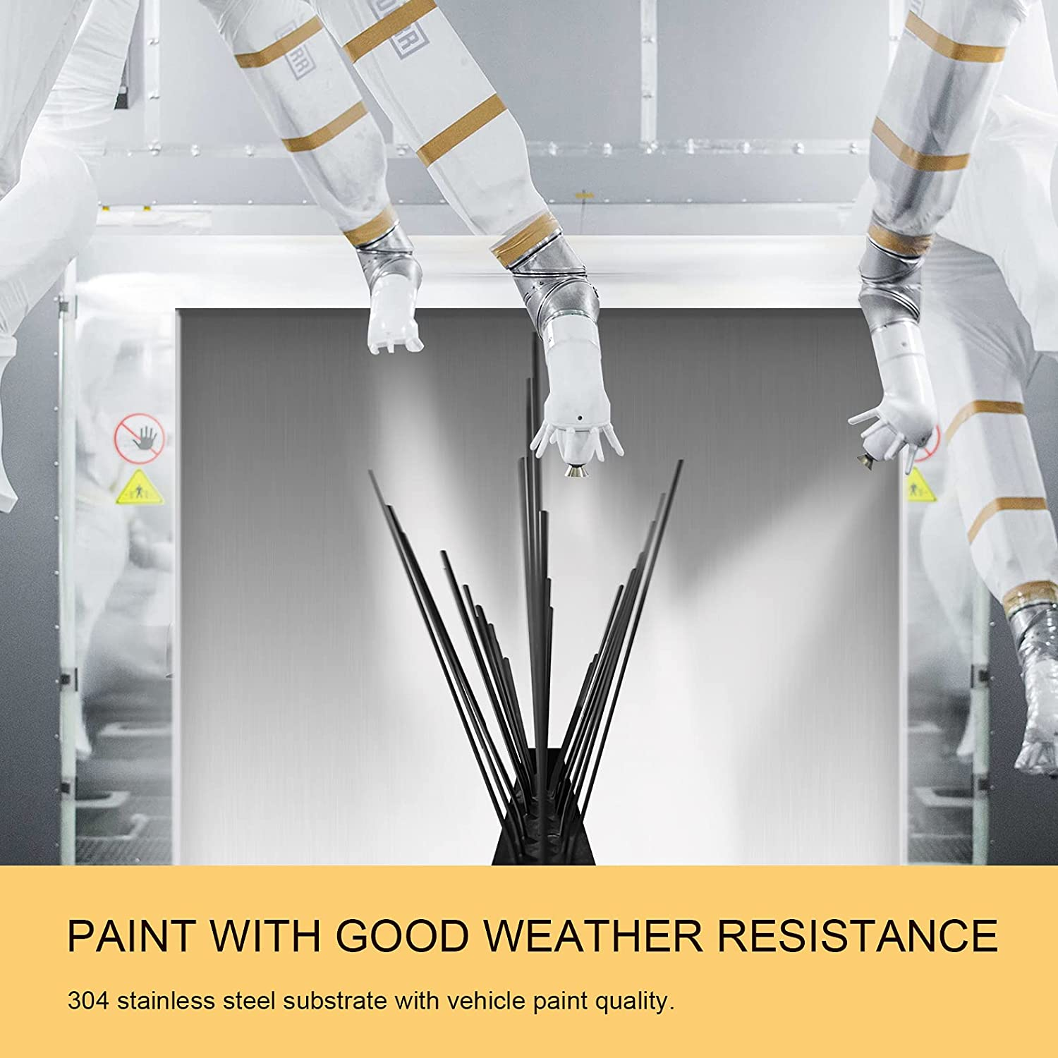 OFFO Bird Spikes Pre-Assembled for Roofs and Windows, Durable Pigeon Spikes for Deterring Crows, Possume, Seagulls and Small Birds, Bird Deterrent Spikes Set Cover 2.08M(6.82 Feet),Matte Black image number 6