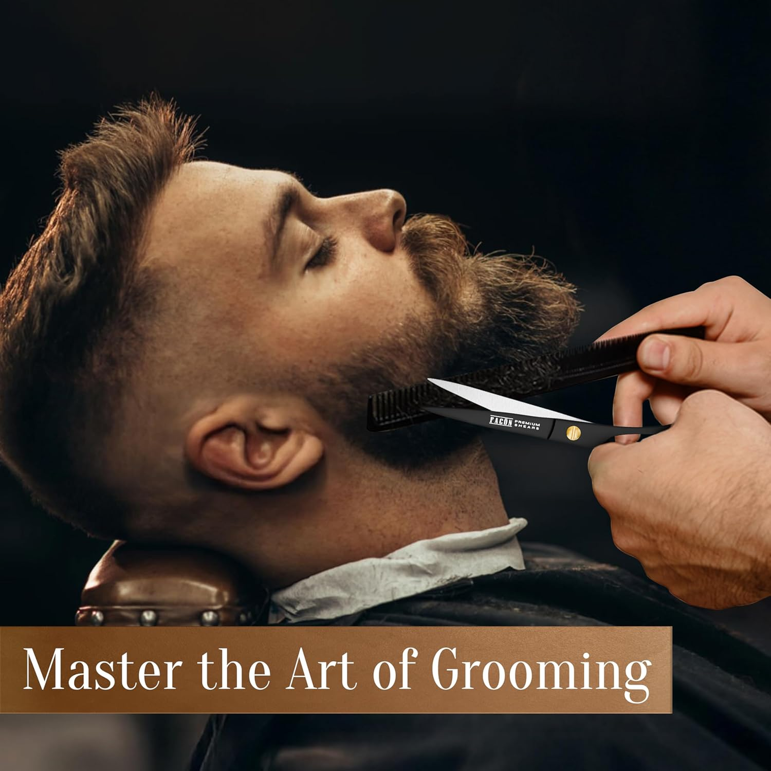 Fac&oacute;n Hair Cutting Scissors - Professional Hair Scissors 6.5 Inch Razor Edge Barber Shears Salon Hair Cutting Shears - Japanese Stainless Steel - Precision Cutting Premium Shears for Men, Women & Kids image number 1