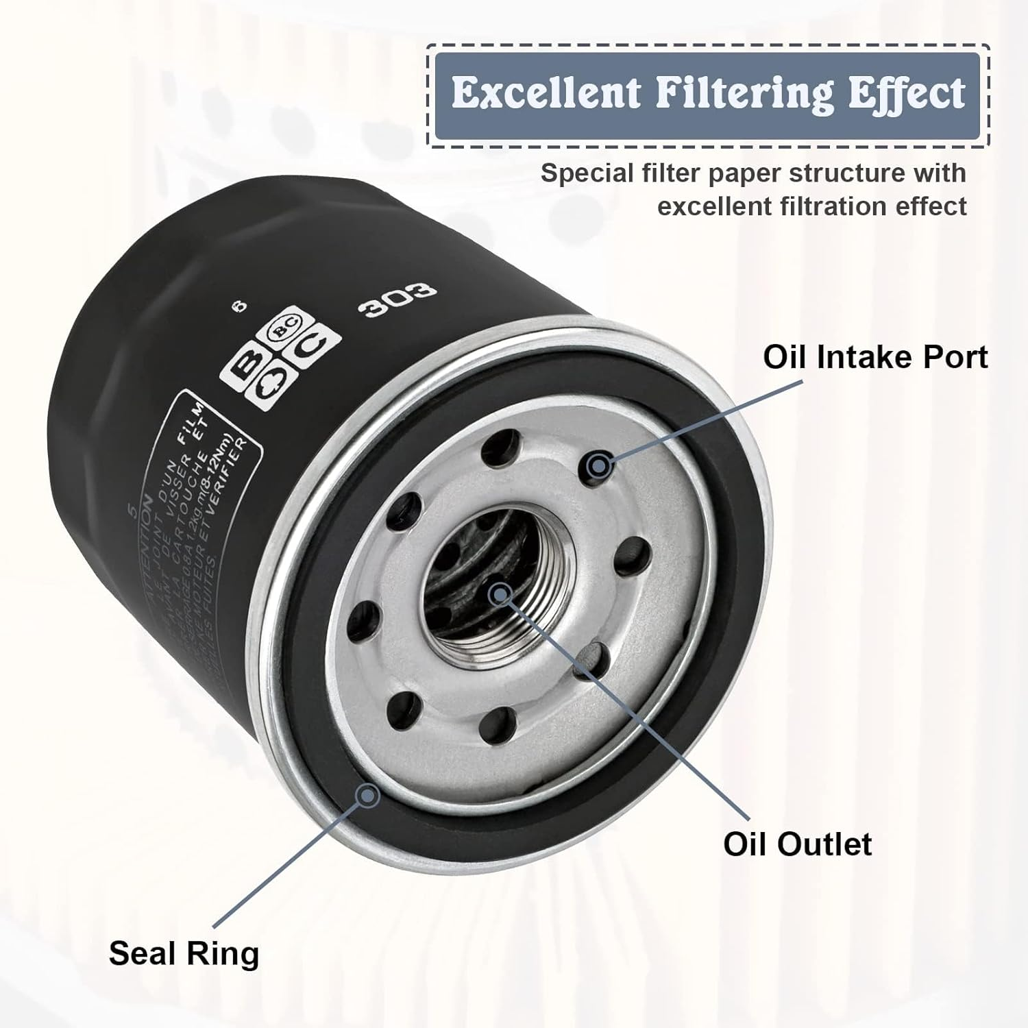 16097-0008 Oil Filter for 2023 Kawasaki ER400 Z400 Ninja 400 650 300 500 Zx6R Z650 Vulcan 900 1500 1700 2000 800 650 750 Versys 650 X300 1000 W800 Prairie 400 300 Bayou 400 Z900 Z1000 Z800 Z750 303 image number 3