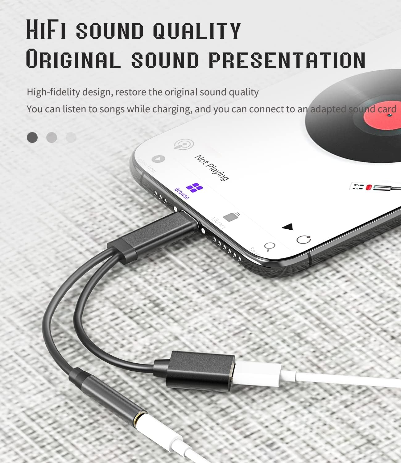 Iphone AUX Adapter for Headphone Jack Dongle(2In1)Apple MFI Certified Lightning to 3.5Mm Splitter Cable Charger Cord Audio Adaptador Para Earbud Music Charging Converter for 14 13 12 11 Pro Max 7 8 X image number 5