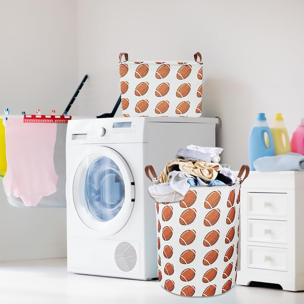 CLOCOR Rectangular Storage Basket,Toys Storage Bin,Waterproof Gift Basket,Room Decor(Rugby) - Anchor image number 5