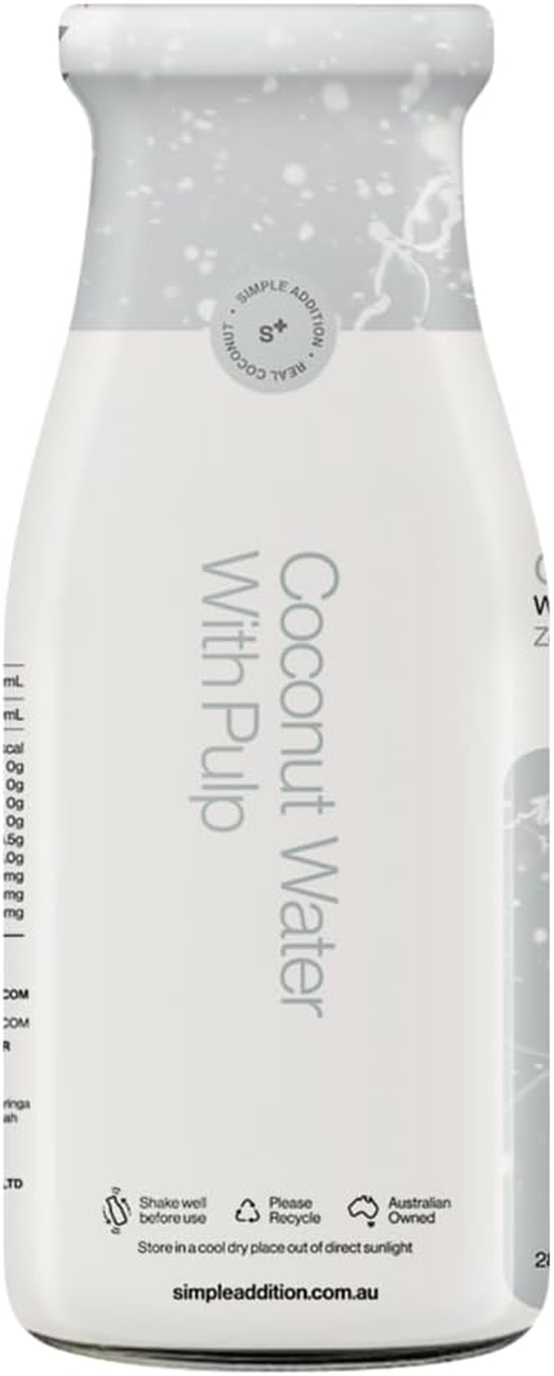 Simple + Addition Coconut Water with Pulp | 12 X 280Ml Glass Bottle. Refreshing, Potassium Rich Natural Coconut, Zero Added Sugar, Amazing Flavour & Hyper Hydration image number 4