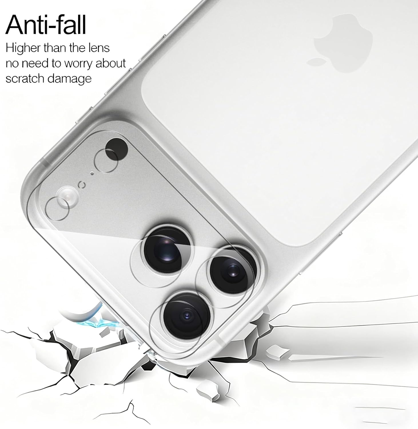 [2+2 Pack] Back Screen Protector for Iphone 17 Pro Max with Camera Lens Protector, Electro-Weideworld Ultra Clear 9H Hardness Scratch Resistant Tempered Glass with Full Coverage