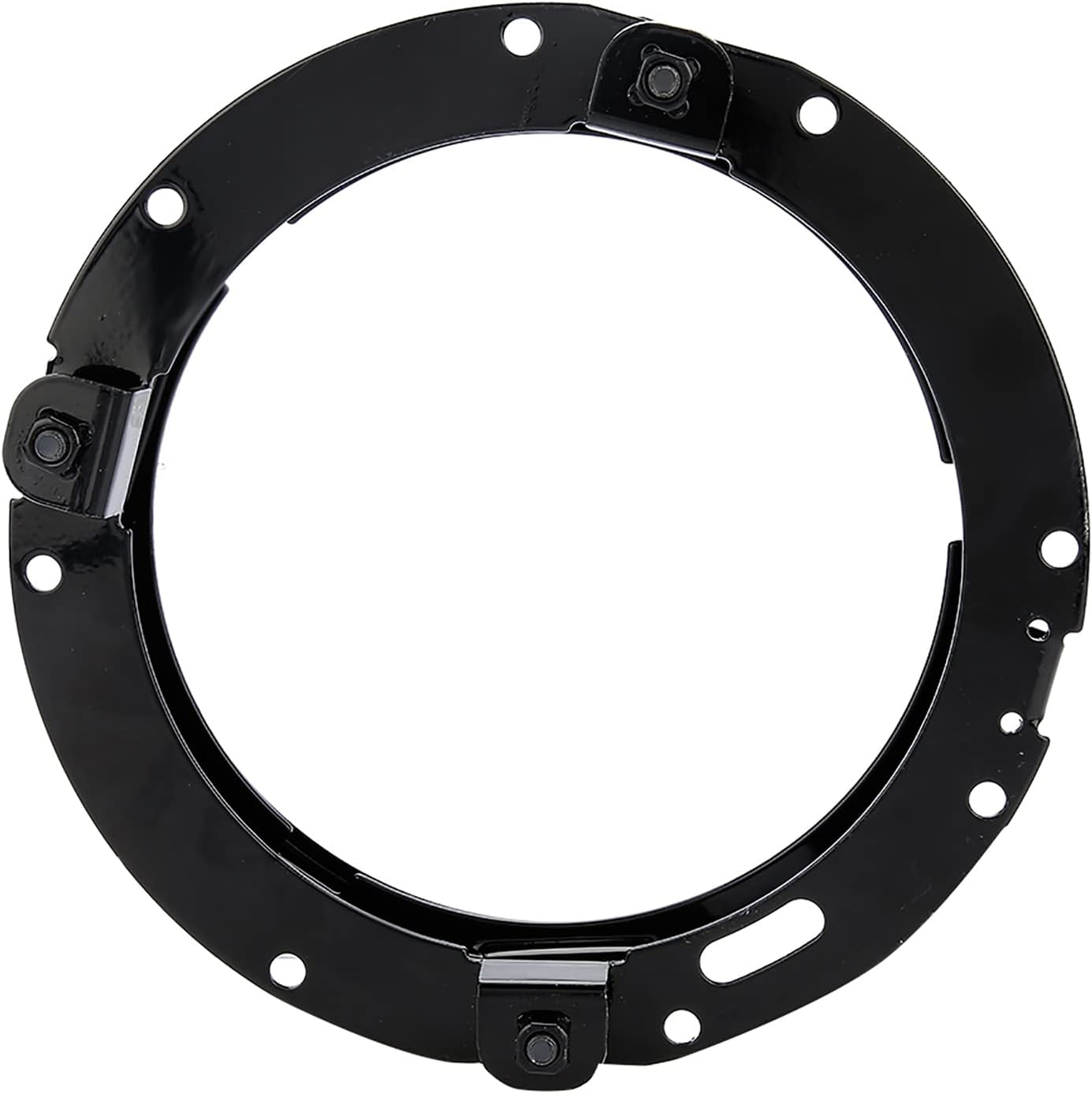 Headlight Mounting Brackets, 7 Inch Car Headlight round Ring Mounting Bracket Headlight Trim Ring Compatible with Wrangler(Black) image number 1