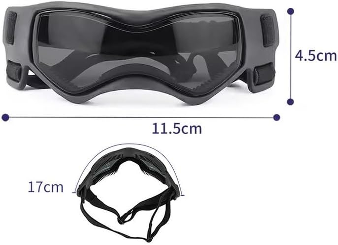 Anti-Uv Waterproof Windproof Adjustable Dog Sunglasses - Fashion Safety Glasses for Small and Medium Dogs (Black, One Size) image number 5