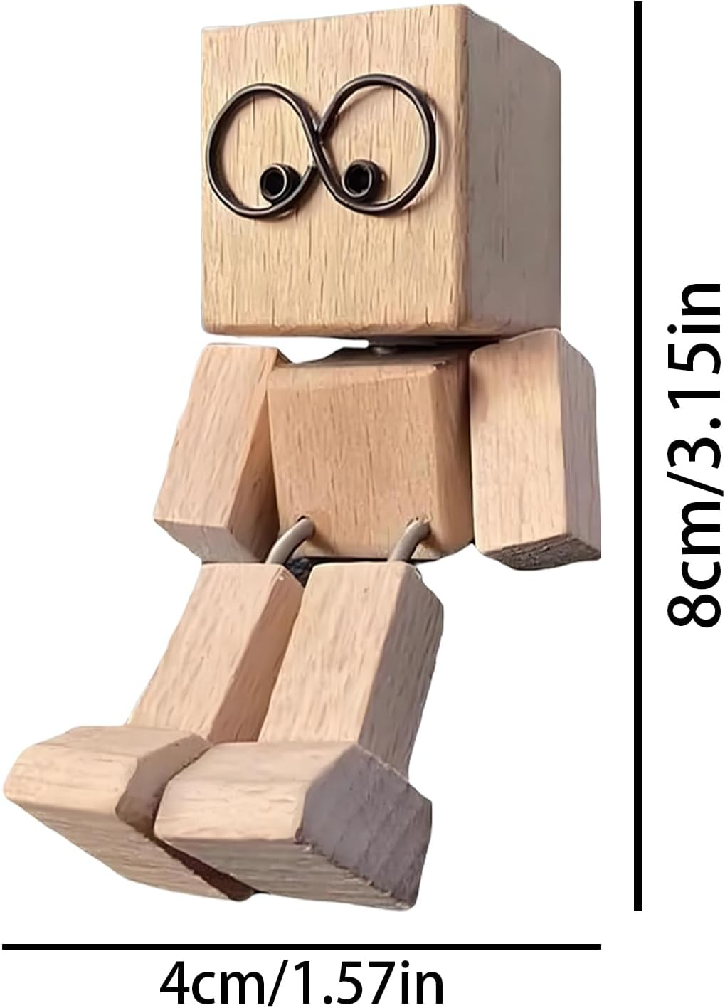 Wooden Shaking Man Dashboard Decoration, Handmade Wooden Shaking Car Ornament, Desktop Decor Car Ornaments for Truck Sedan SUV RV Dormitory Apartment Bedroom Living Room Hotel image number 4