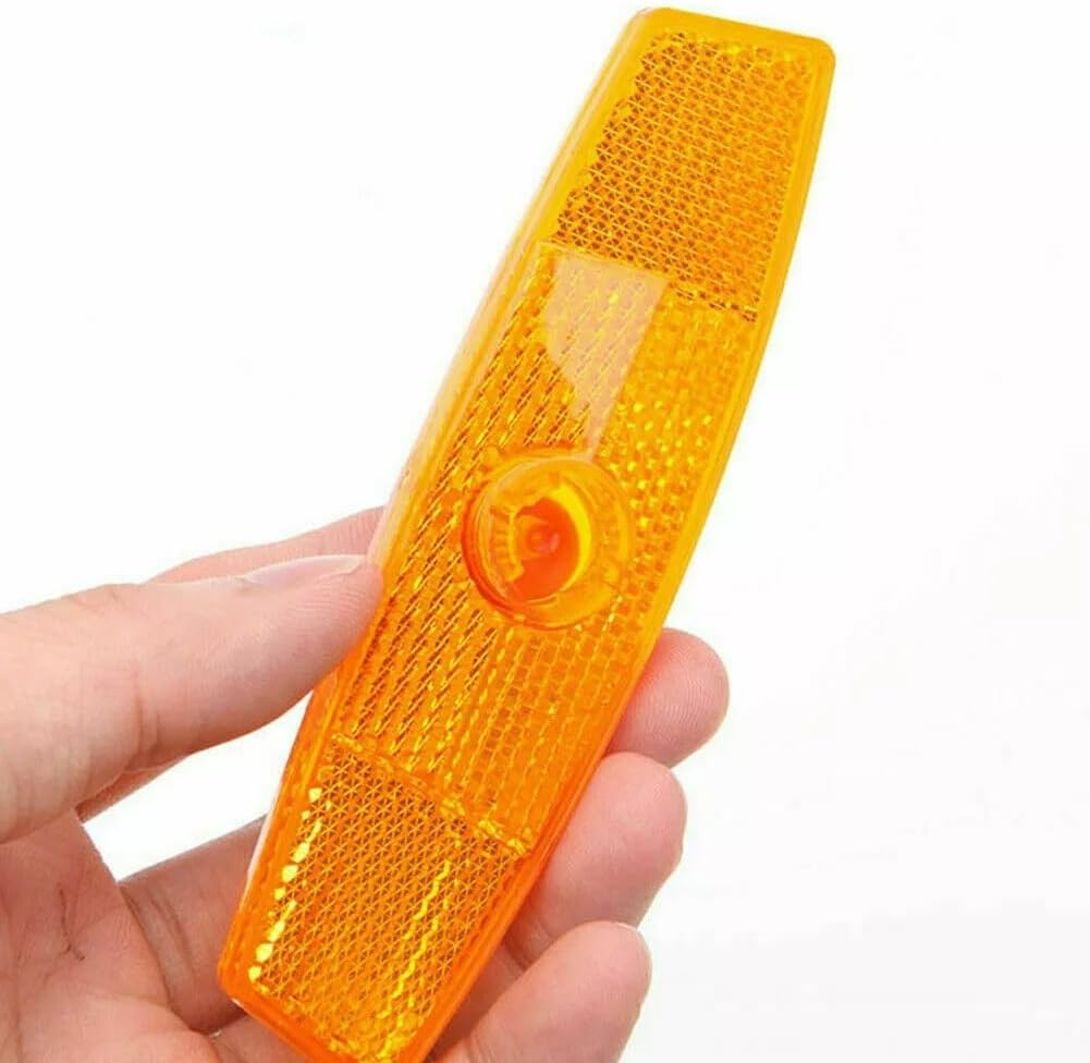 TDR 2PCS Bicycle Reflector Wheel Spoke Reflecting Warning Device Yellow Clip Mount Cycling Visibility Parts Accessories Road MTB Bike Night Riding Equipment image number 1