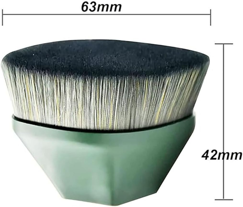 Face Makeup Brush Foundation Blush Brushes Kabuki Magic High-Density Brush Multifunctional Base Makeup Brush Tool (2Pcs,Bk+Gr)