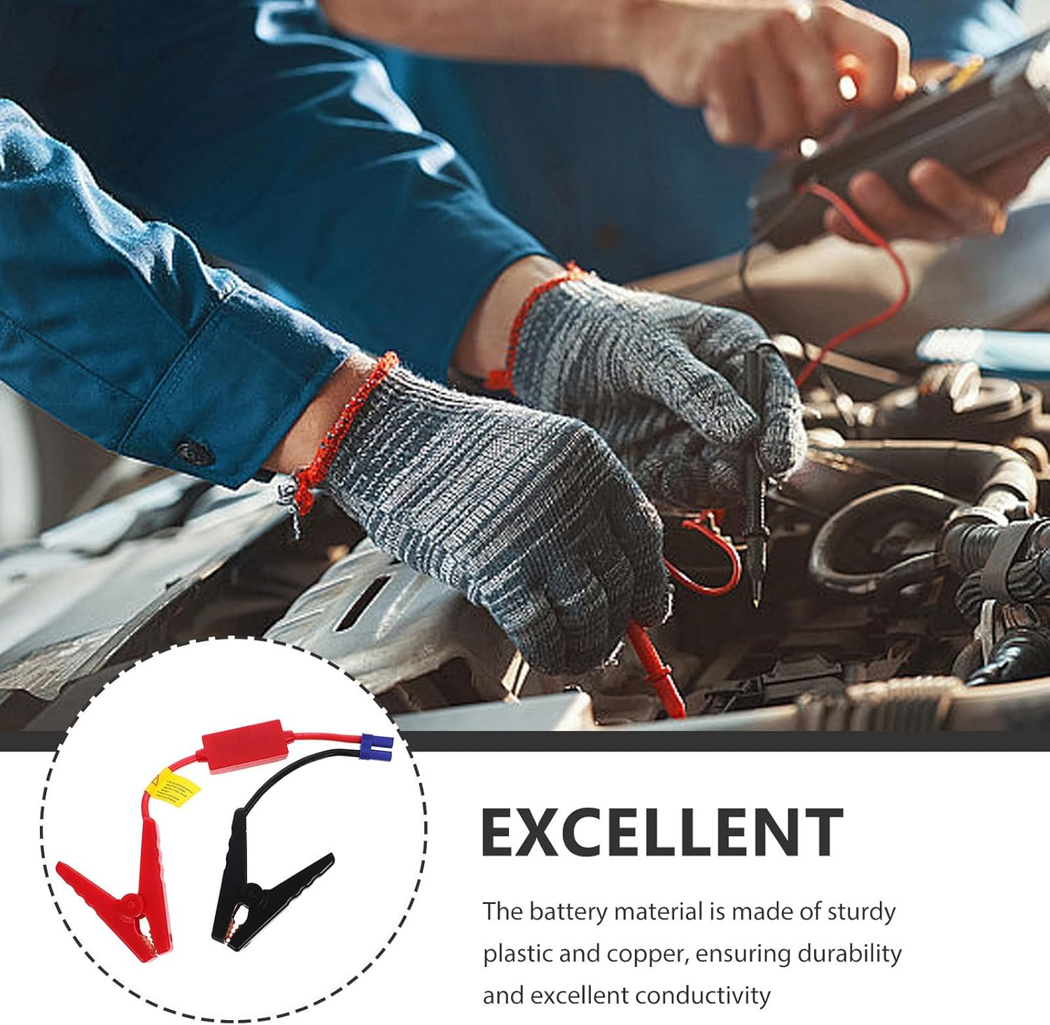 MUSISALY Car Jump Starter Clip Portable Battery Clamp with Safe Protection and Easy Carry for Vehicle Use image number 6