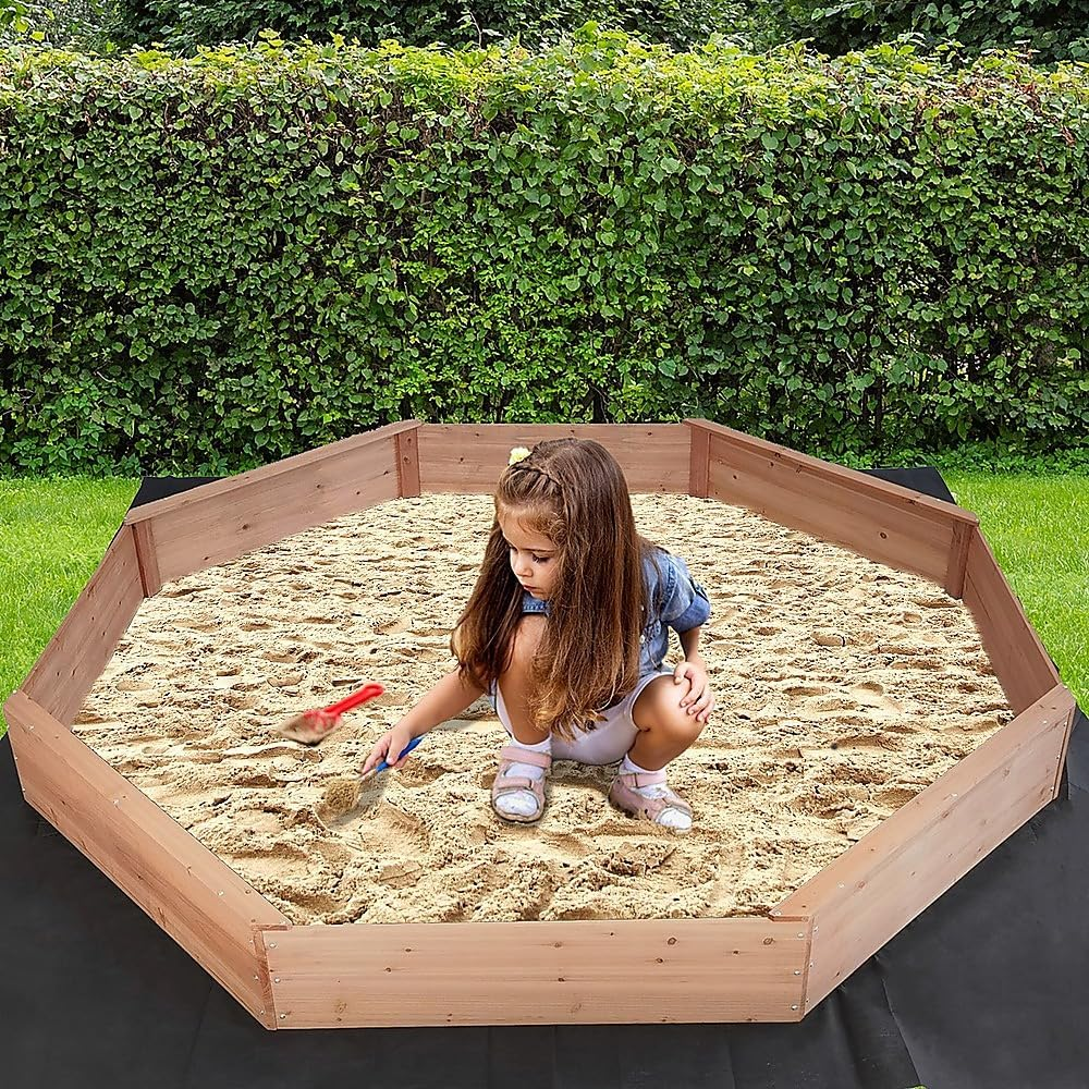 Kids Sand Pit Large Octagonal Wooden Sandpit image number 4