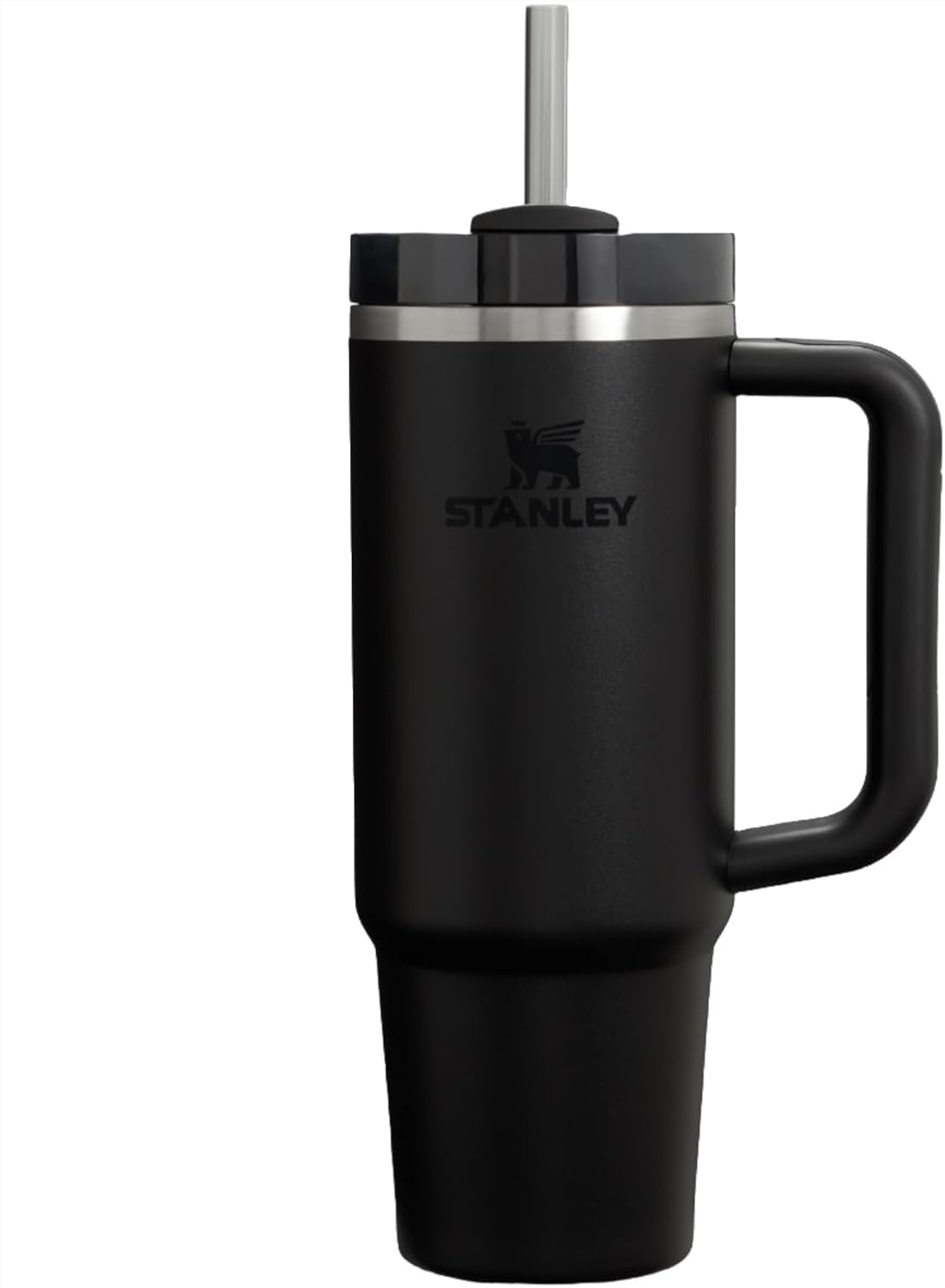 Stanley Quencher H2.0 Tumbler with Handle and Straw 30 Oz | Flowstate 3-Position Lid | Cup Holder Compatible for Travel | Insulated Stainless Steel Cup | Bpa-Free | Black