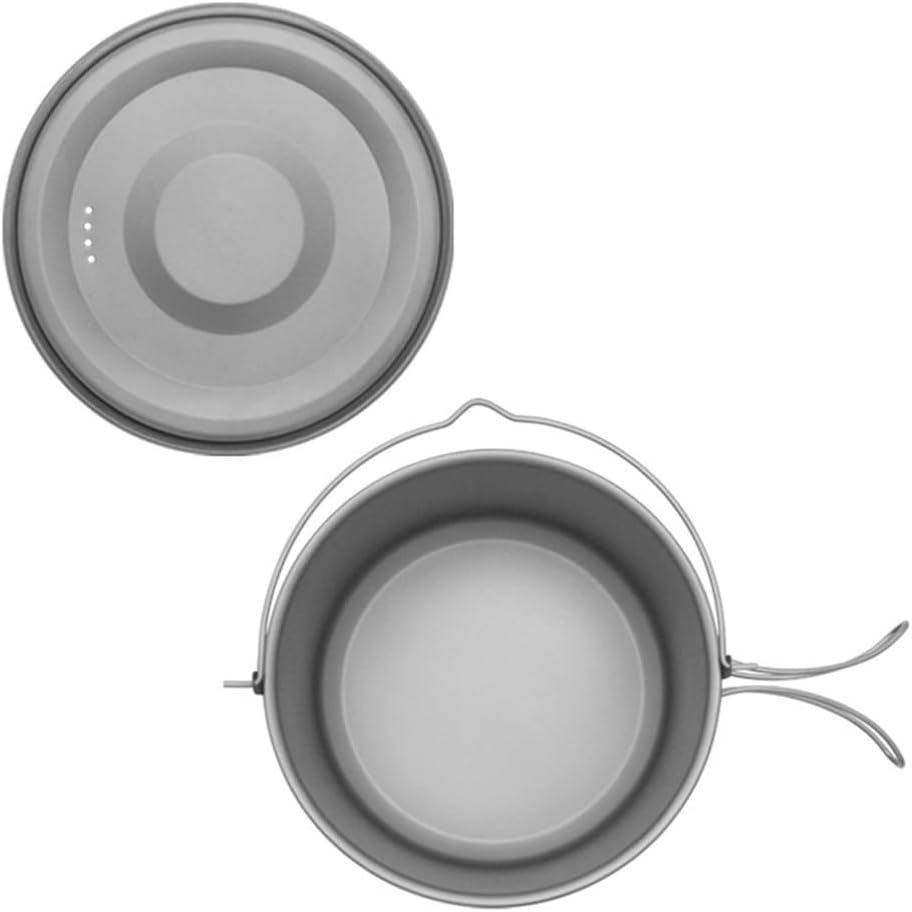 1.8L/3L Titanium Pot Light Hanging Pot with Lid and Foldable Handle Outdoor Camping Hiking Backpacking Picnic image number 5