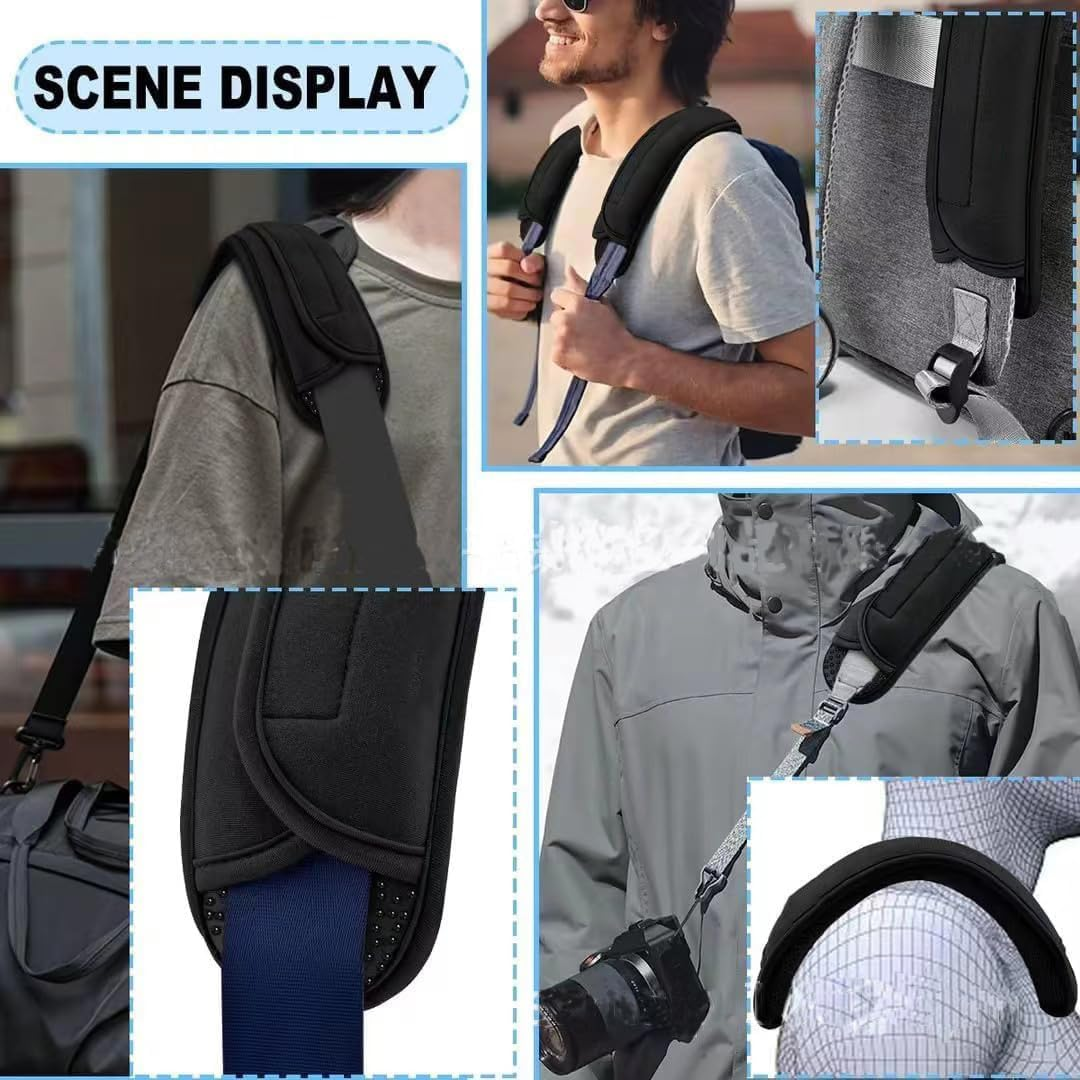 1Pcs Thick Cushioned Shoulder Pads Anti-Slip Design and Breathable Mesh Pads for Shoulder Strap,Soft and Comfortable Detachable Vest Shoulder Pad Guitar