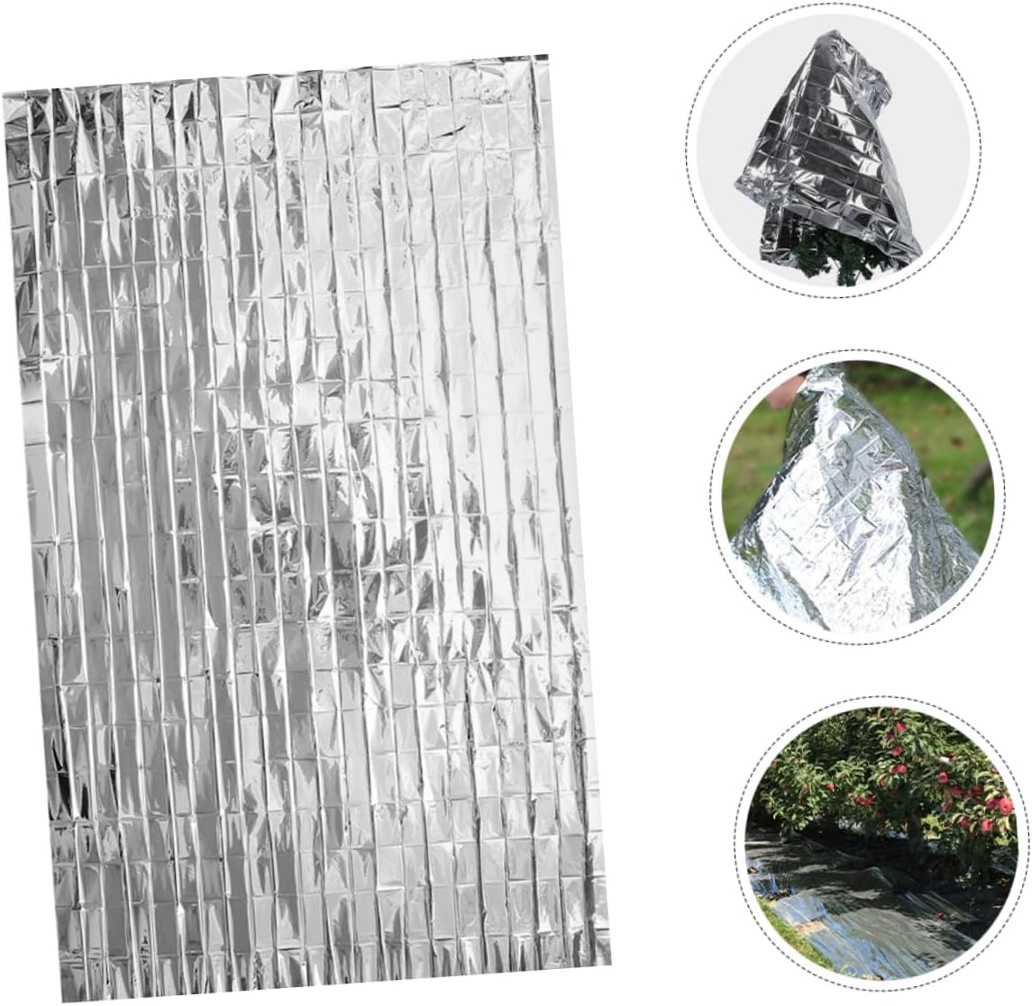 TOBBOMEY Gardening Film Tool Reflective Plant Film Emergency Thermal Blanket Greenhouse Sheet Insulation Warm Plant Growing Reflector Tear-Resistant image number 6