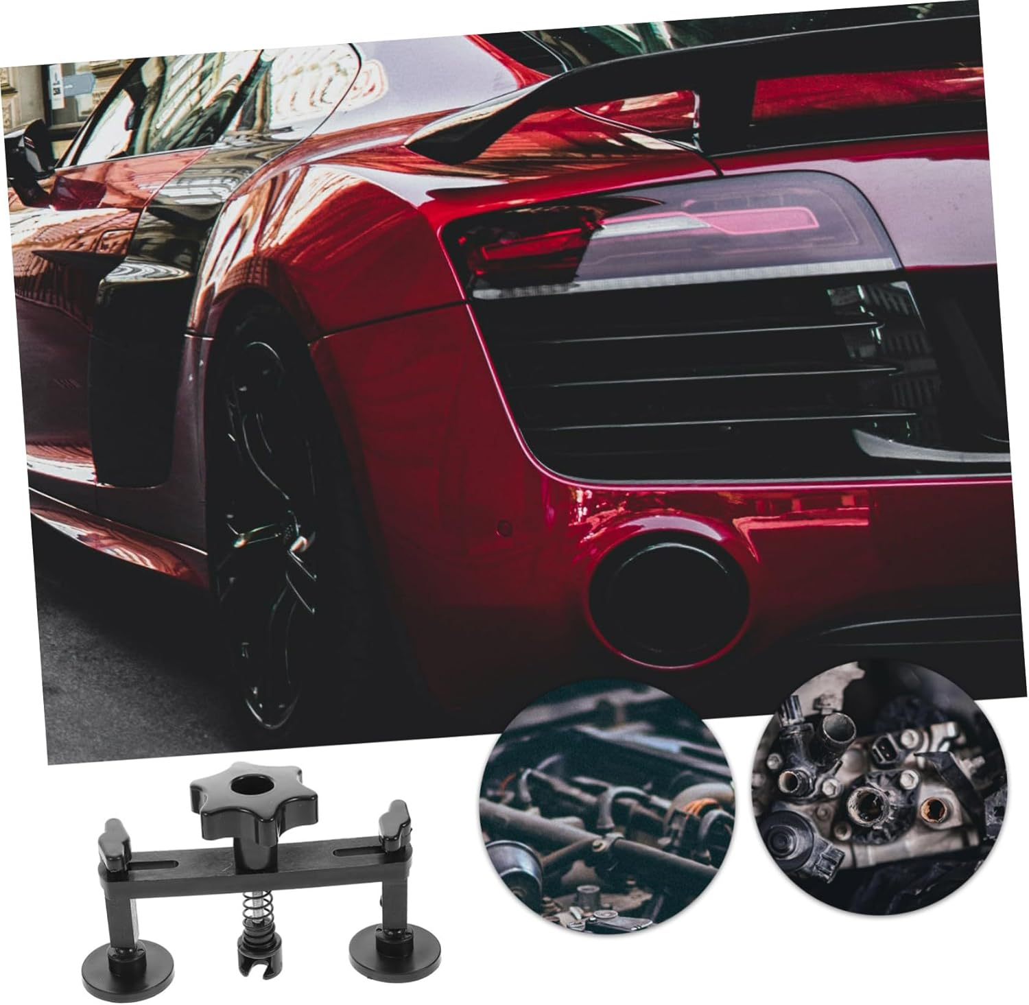 Tool Set with Black Bridge Suction Puller and 18Pcs Adhesive Pads for Hail Dent Removal Automotive Body Repair Equipment image number 5