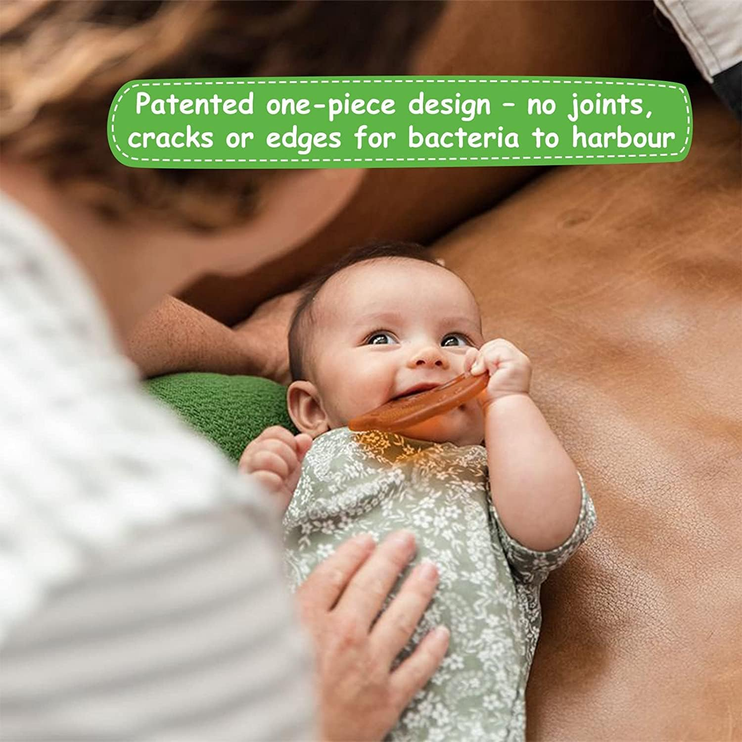 Haakaa Silicone Owl Teether, 100% Food-Grade Silicone Smiling Owl Teething Toy for Infants, Soft Chew Teething Toys for Babies, BPA Free, Teething Toy for 3 Months+