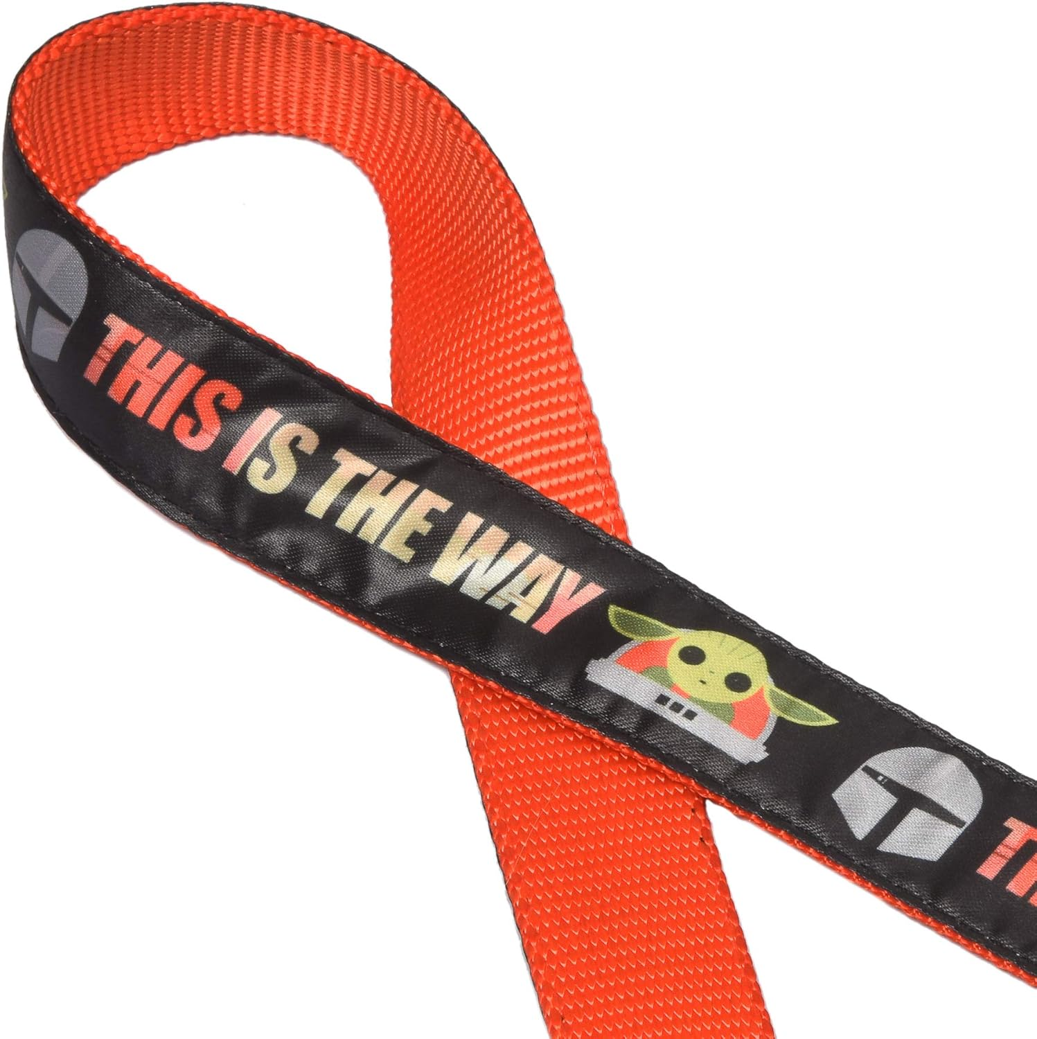 Star Wars for Pets the Mandalorian This Is the Way 6 Foot Dog Leash | Orange 6 Ft Dog Leash Easily Attaches to Any Dog Collar or Harness | Mandalorian Nylon Dog Leash 6 Feet for All Dogs image number 2