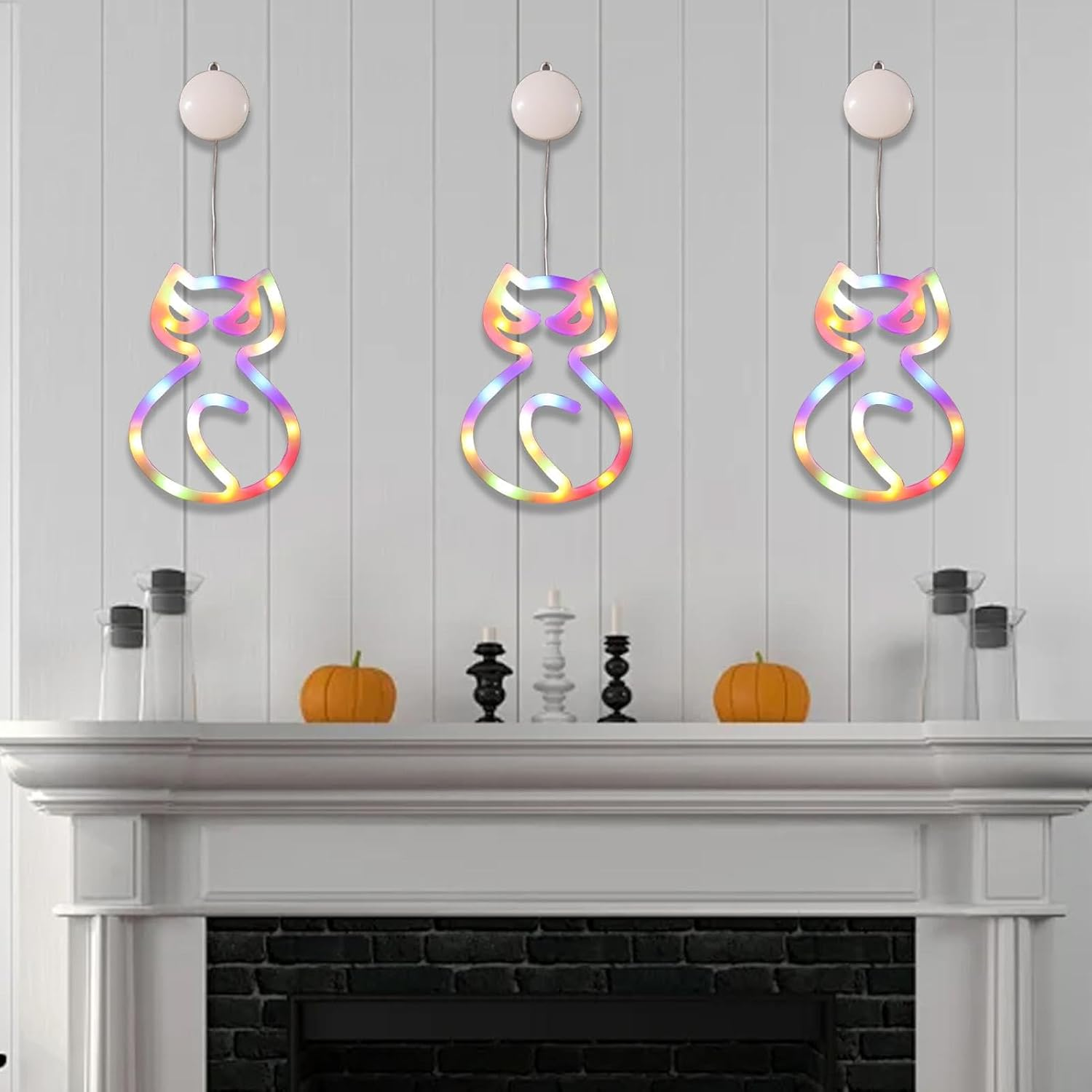 Halloween LED Window Lights - Cute Halloween Decoration Light - Cute Halloween Decoration Light, Halloween Window Silhouette Lights, Colorful Window Light for Halloween image number 5
