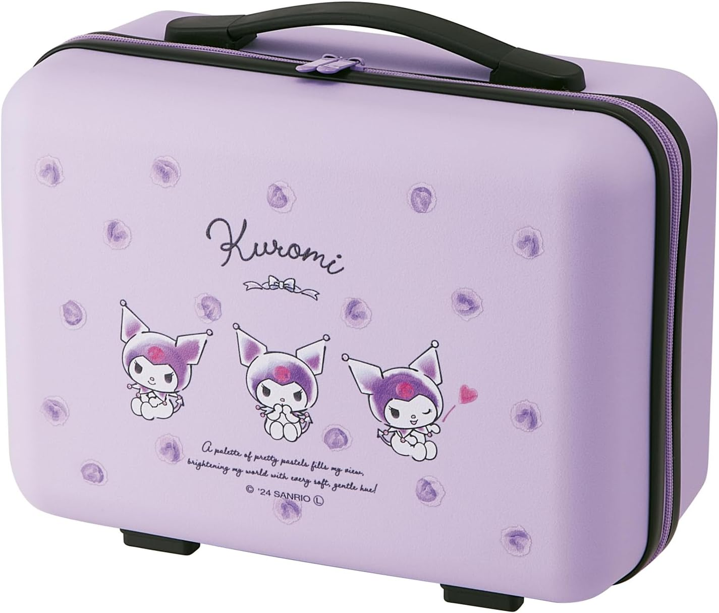 Skater TCOC15-A Hard Carry-On Case with Bottom Feet with Mesh Pockets, 3.5 Gal (15 L) Sanrio My Melody Watercolor Cosmetics