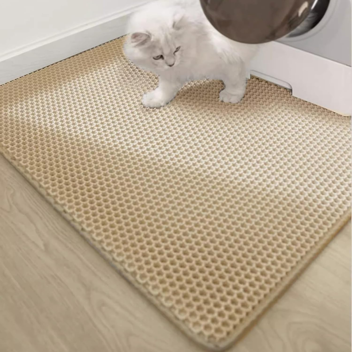 Extra Large Litter Mat | EVA Kitten Litter Box Mat - Double-Layer Pet Cat Waste Catching Pad for Home Kitchen Bedroom Living Room Yard image number 4