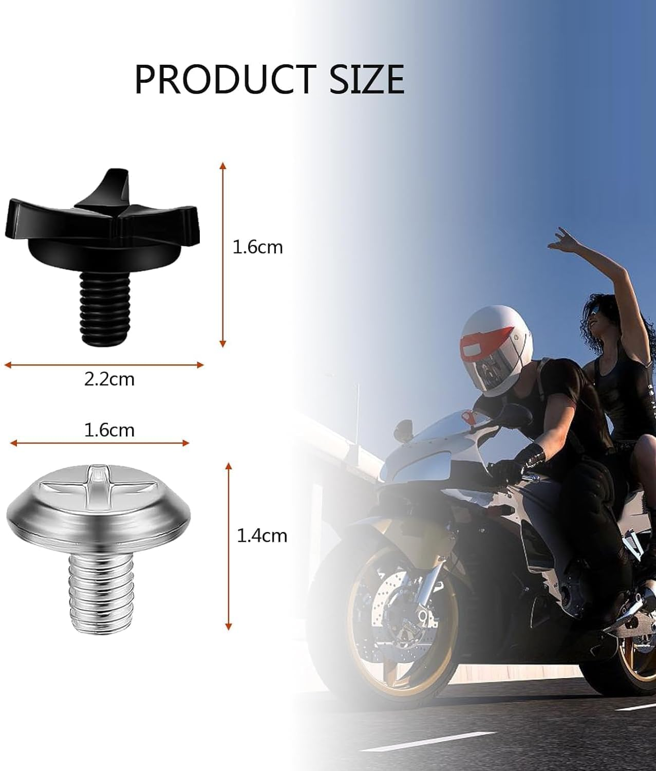 8Pcs Motorcycle Helmet Visor Screws with Rubber Washers & Visor Clips, Stainless Steel Helmet Accessories for Motorcycle/Dirt Bike/Atv Helmets (Black, Silver)