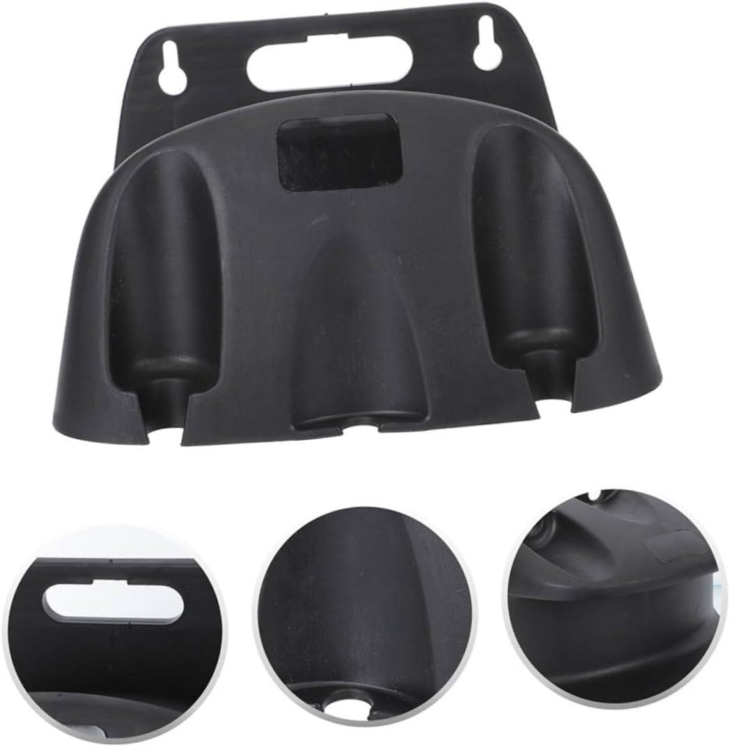 Milisten 2Pcs Garden Water Hose Holder Wall Mount Hose Hanger Shelf Hose Storage Reel Outdoor Hose Bracket for outside Black image number 6