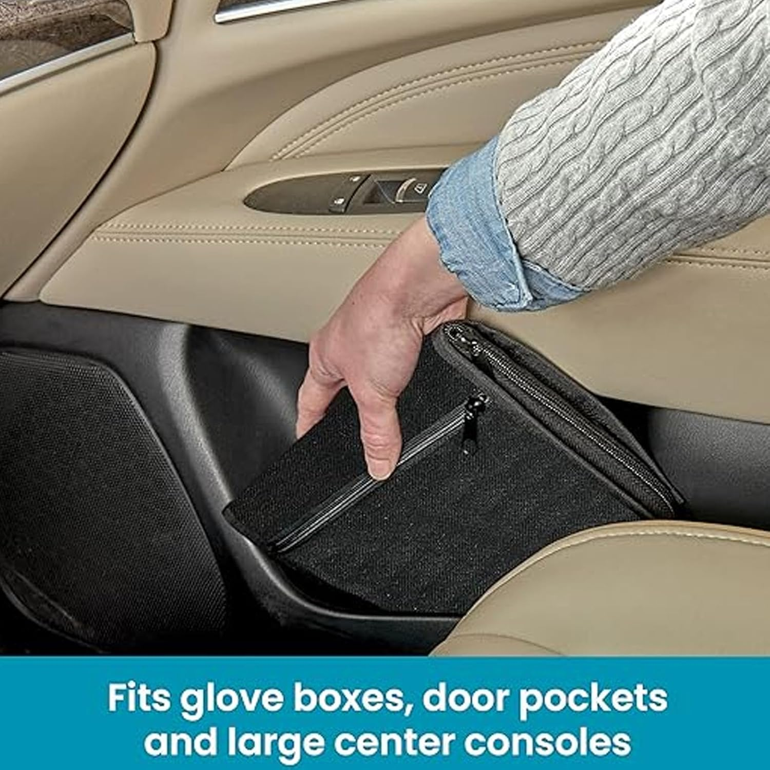 Car Document Holder, Multifunctional Car Glove Box Organizer with Universal Car Zipper Design image number 5