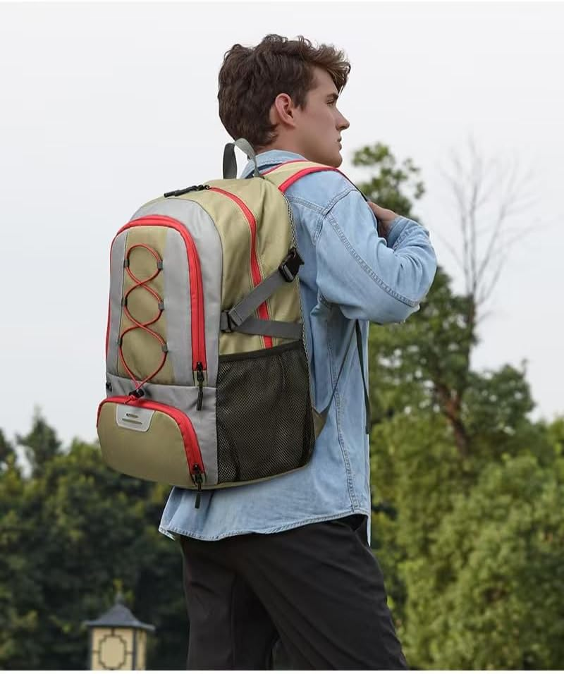 Travel Essentials, Basketball Backpack with Shoes and Ball, Large Sports Bag with Separate Ball Holder & Shoes Compartment,Volleyball, Soccer, Swim, Gym, Travel image number 6