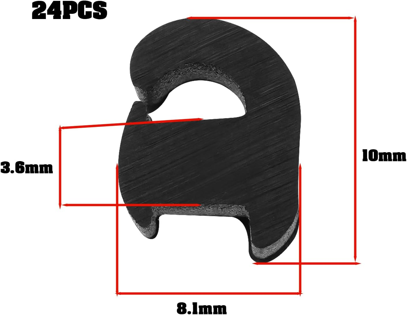 SG Store 24 PCS Kitchen Cooking Grill Rubber Feet Replacement Part Anti-Scratch Cooktop Grille Rubber Support Feet Compatible with Frank Compatible with Hotpoint image number 1