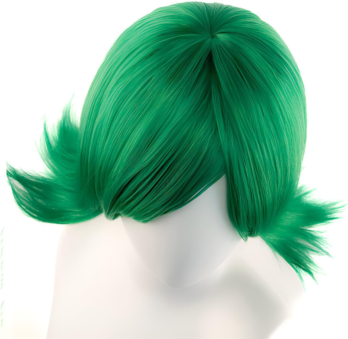 Taefuhnn Women Green Costume Wig with Scarf and False Eyelashes, Halloween Costume for Girls, Green Wig for Adults Cosplay Dress up Book Week image number 6
