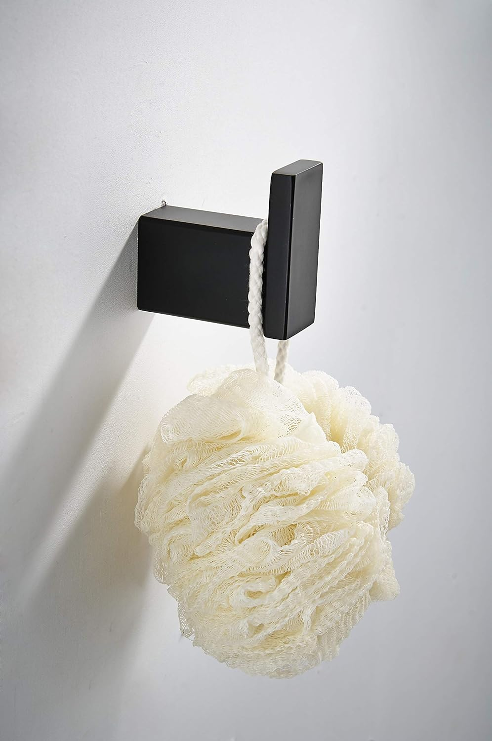 Klabb HBB-40 Square Type SUS 304 Stainless Steel Coat Hook Single Towel/Robe Clothes Hook for Bath Kitchen Garage Heavy Duty Contemporary Square Style Wall Mounted, Matte Black