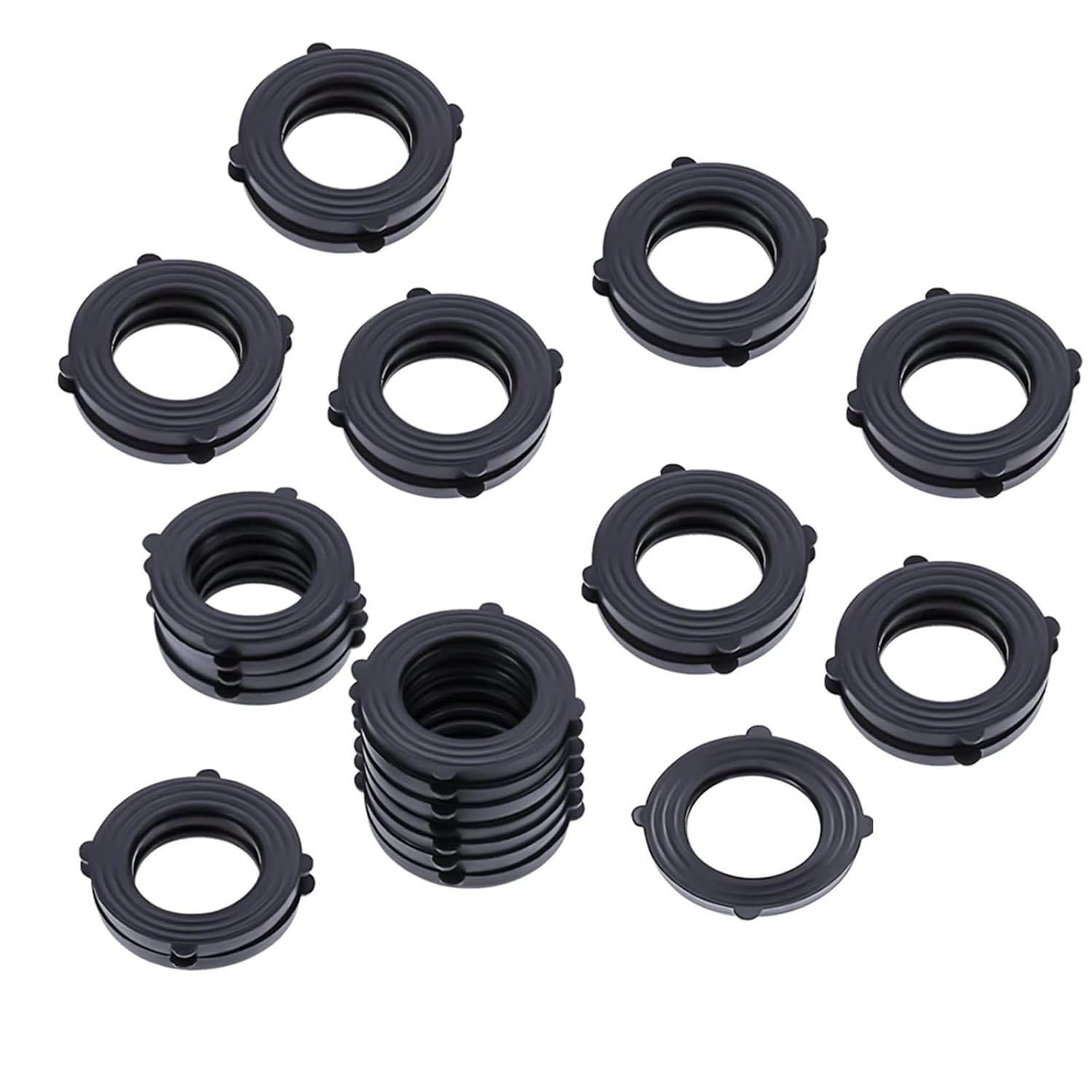100Pcs Garden Hose Washer Rubber, Heavy Duty Rubber Washer Fit All Standard 3/4 Inch Garden Hose and Water Faucet Fittings (Black)