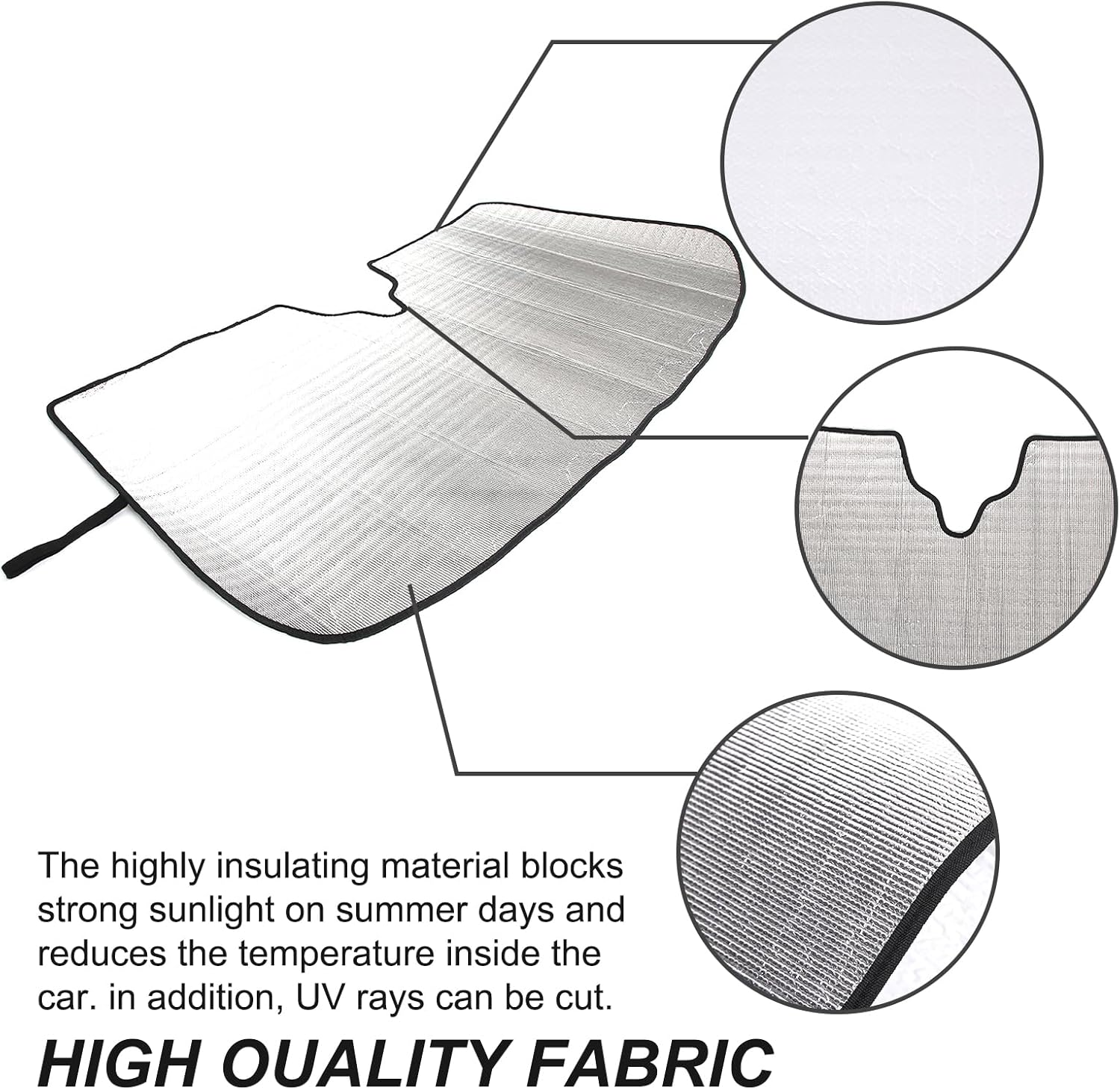 Windscreen Sun Shade Compatible with Porsche Cayenne Accessories | Reflective Windshield Cover Window Shade | UV & Heat Blocking Cover (2018-2023) image number 1