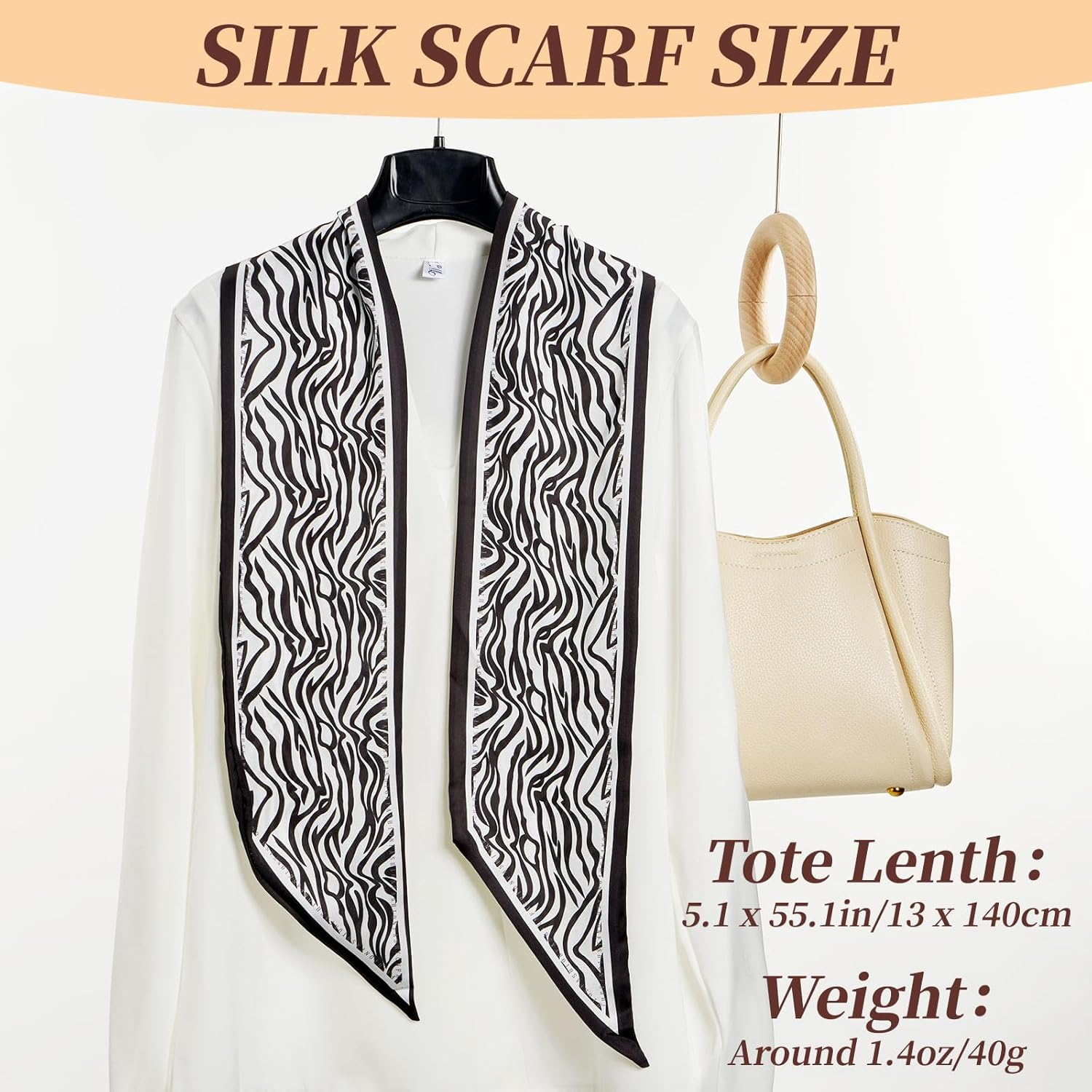 QIUTIMIY Silk like Scarf for Women Neck Scarf Belt Satin Scarf for Hair Tie Fashion Purse Scarf for Handbag Accessories Charm image number 1