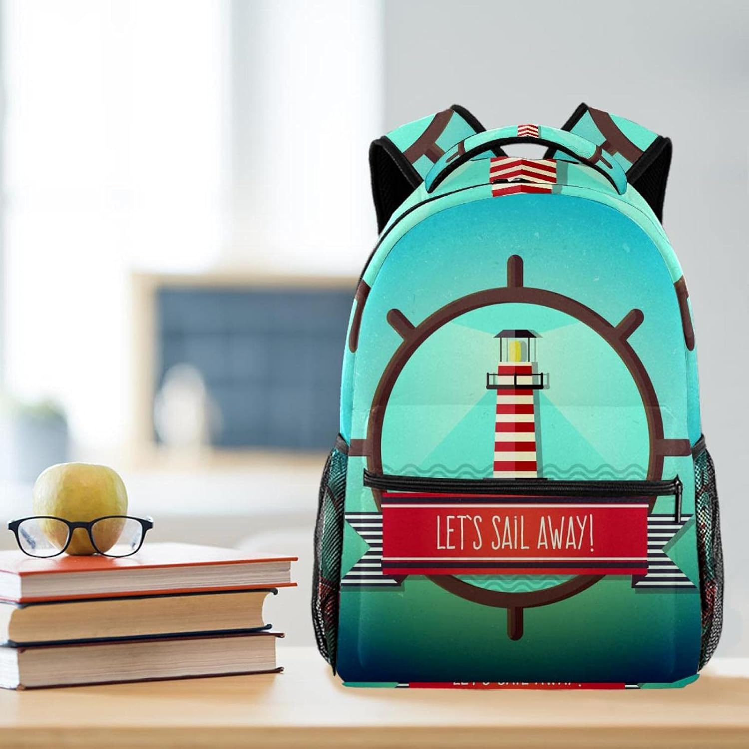 Retro Lighthouse Backpack Students Shoulder Bags Travel Bag College School Tote Backpacks image number 1