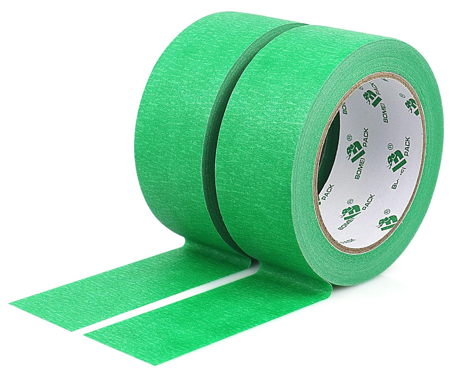 Green Masking Tape Decorative Writable Green Painters Tape for Arts & Crafts,2 Rolls Pack, 48Mm X 30M per Roll BOMEI PACK